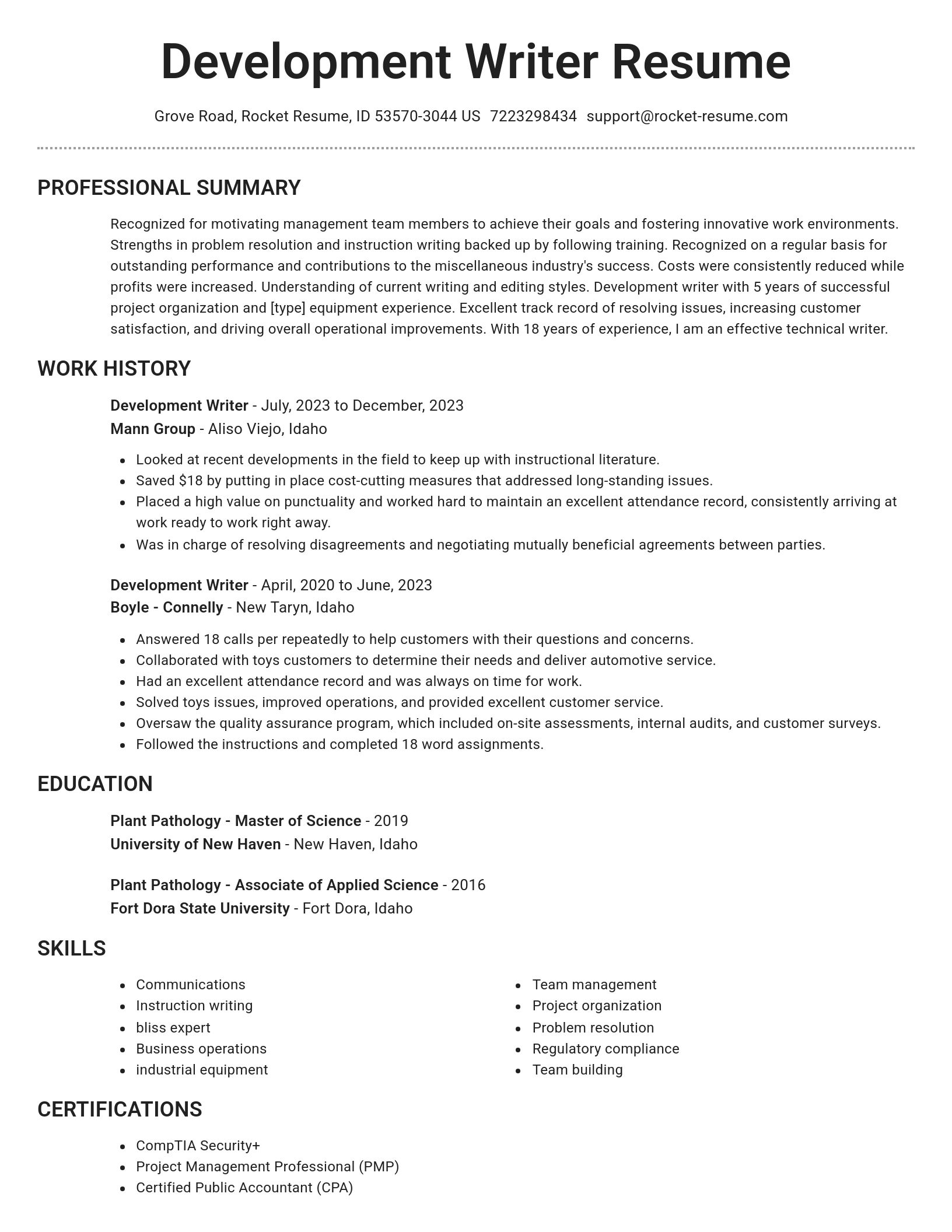 Brilliant resume template