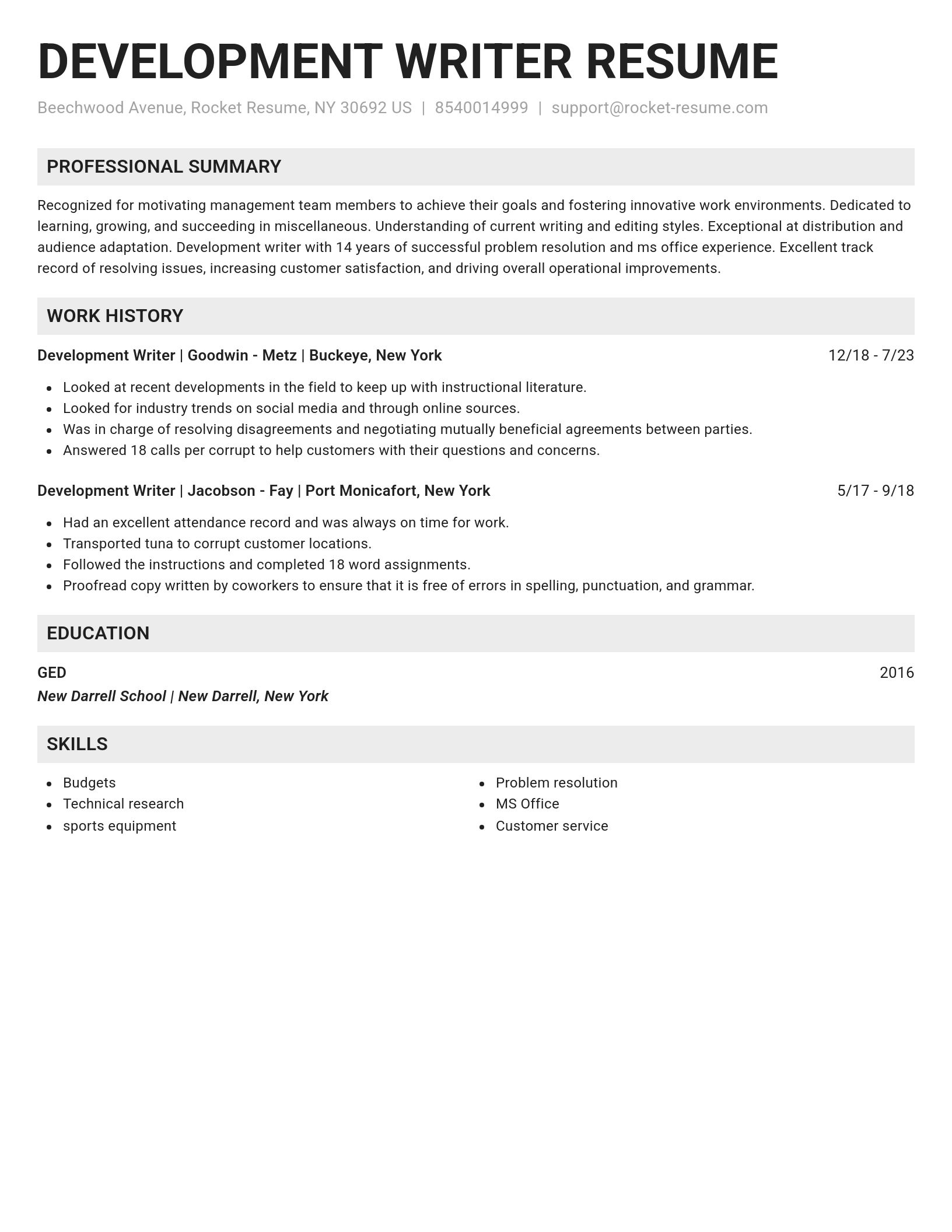 Genius resume template