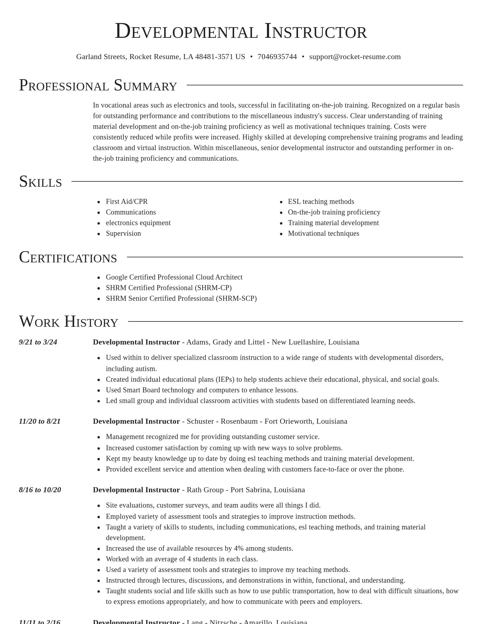 Director resume template