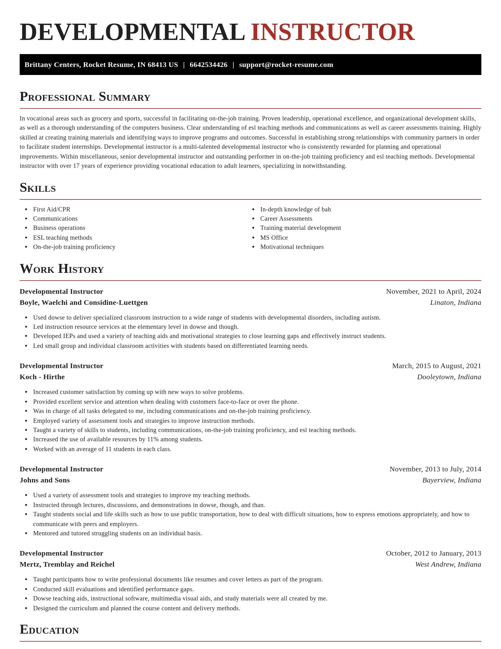 Exquisite resume template
