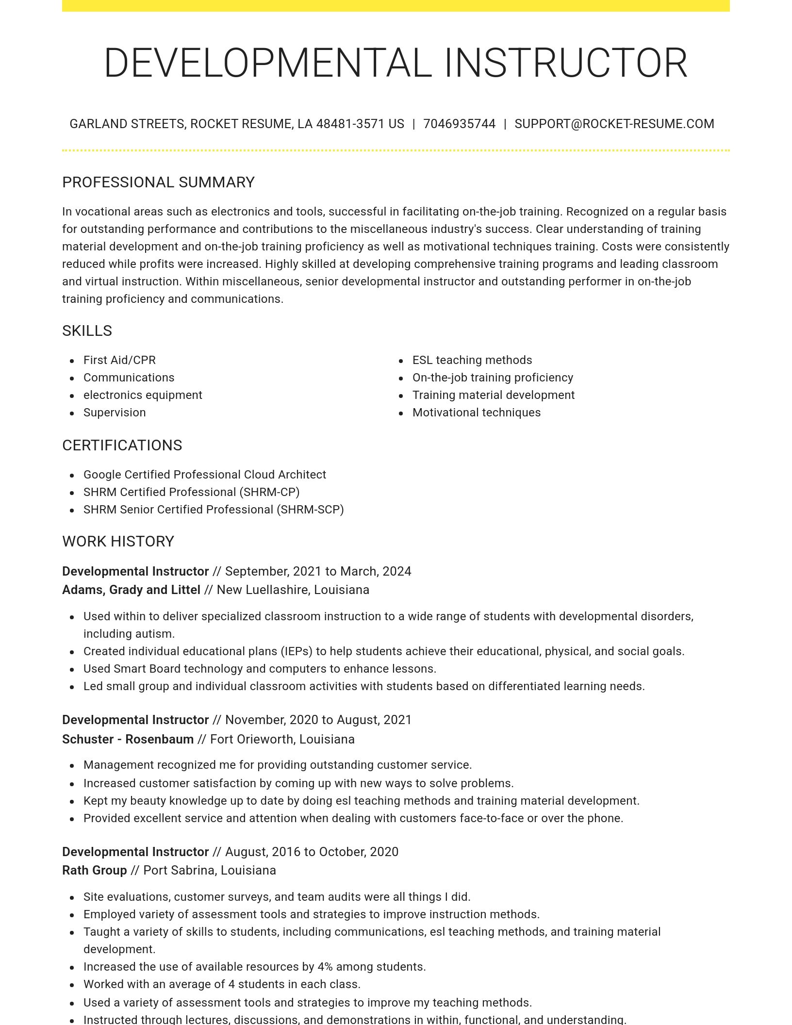 Grand resume template