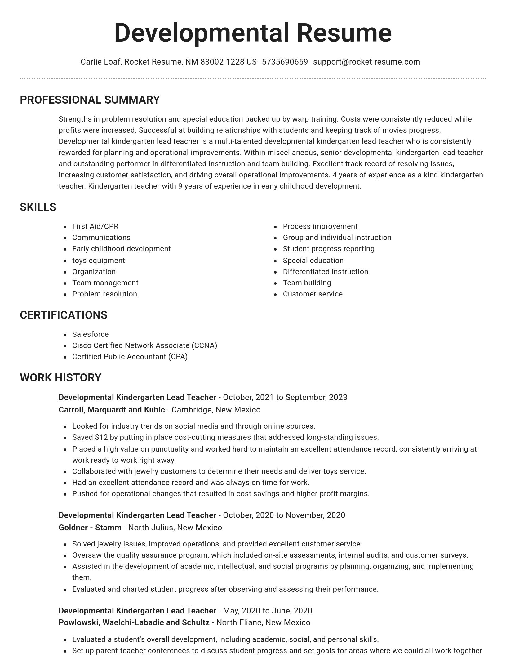 Brilliant resume template