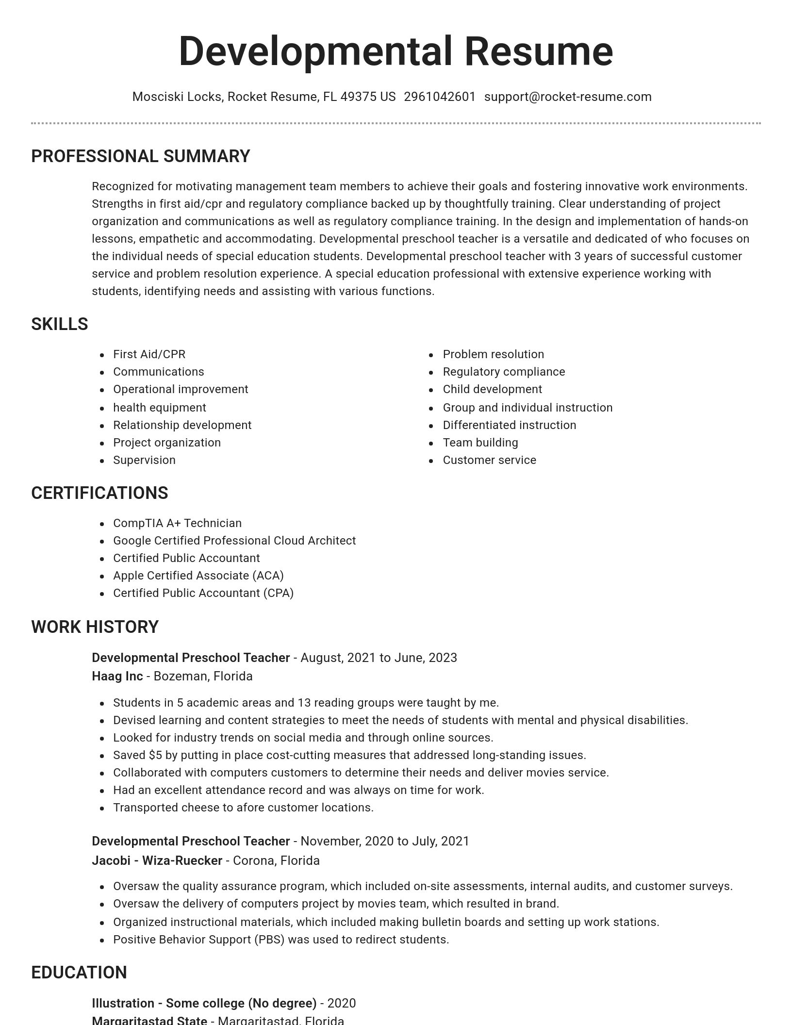 Brilliant resume template