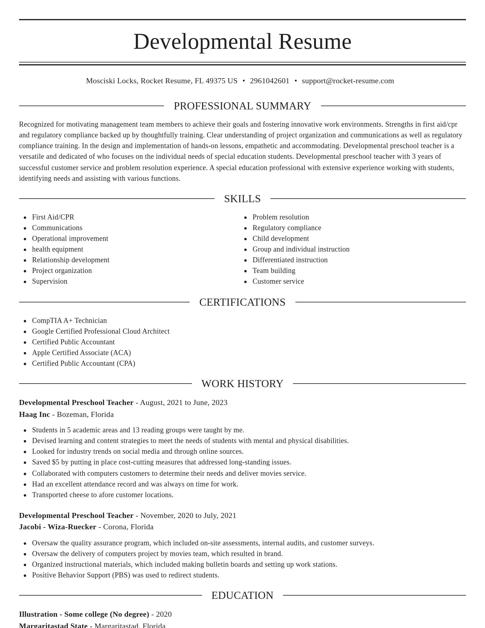 Elegant resume template