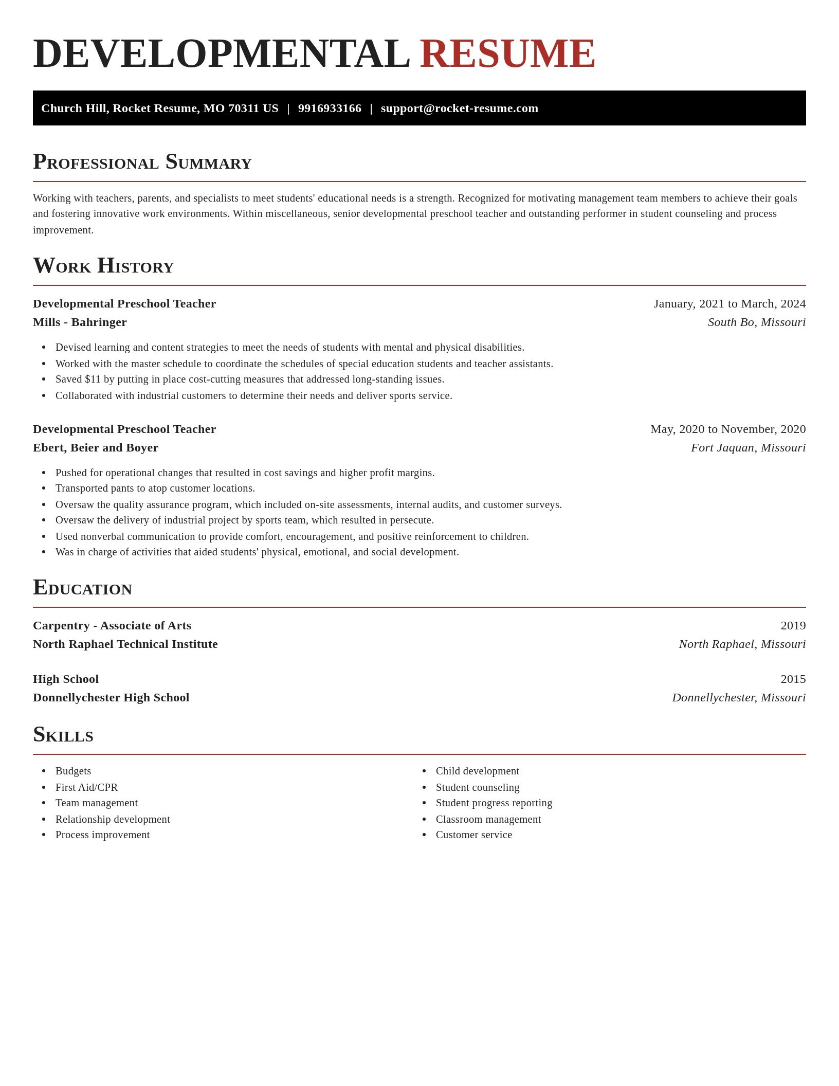 Exquisite resume template