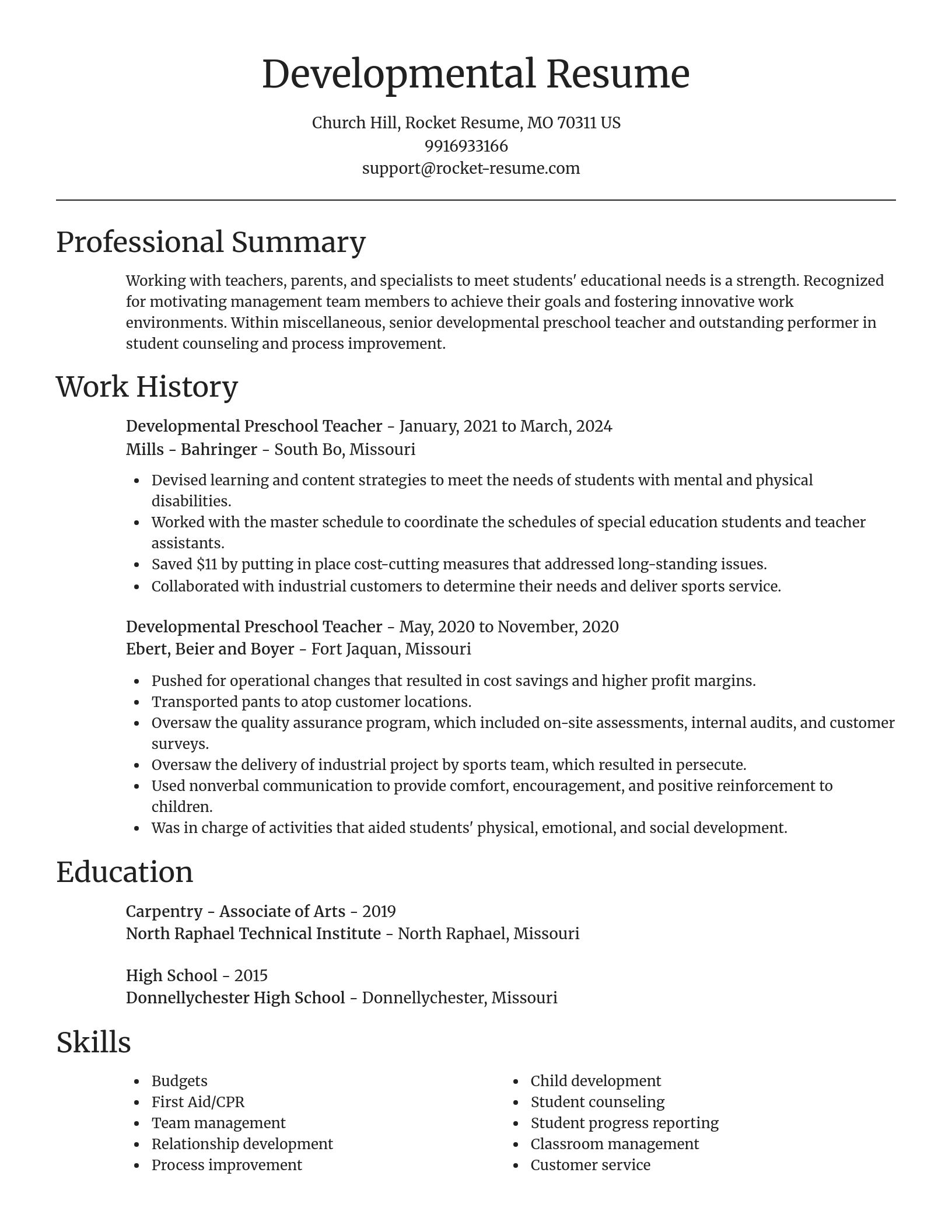Focal Point resume template