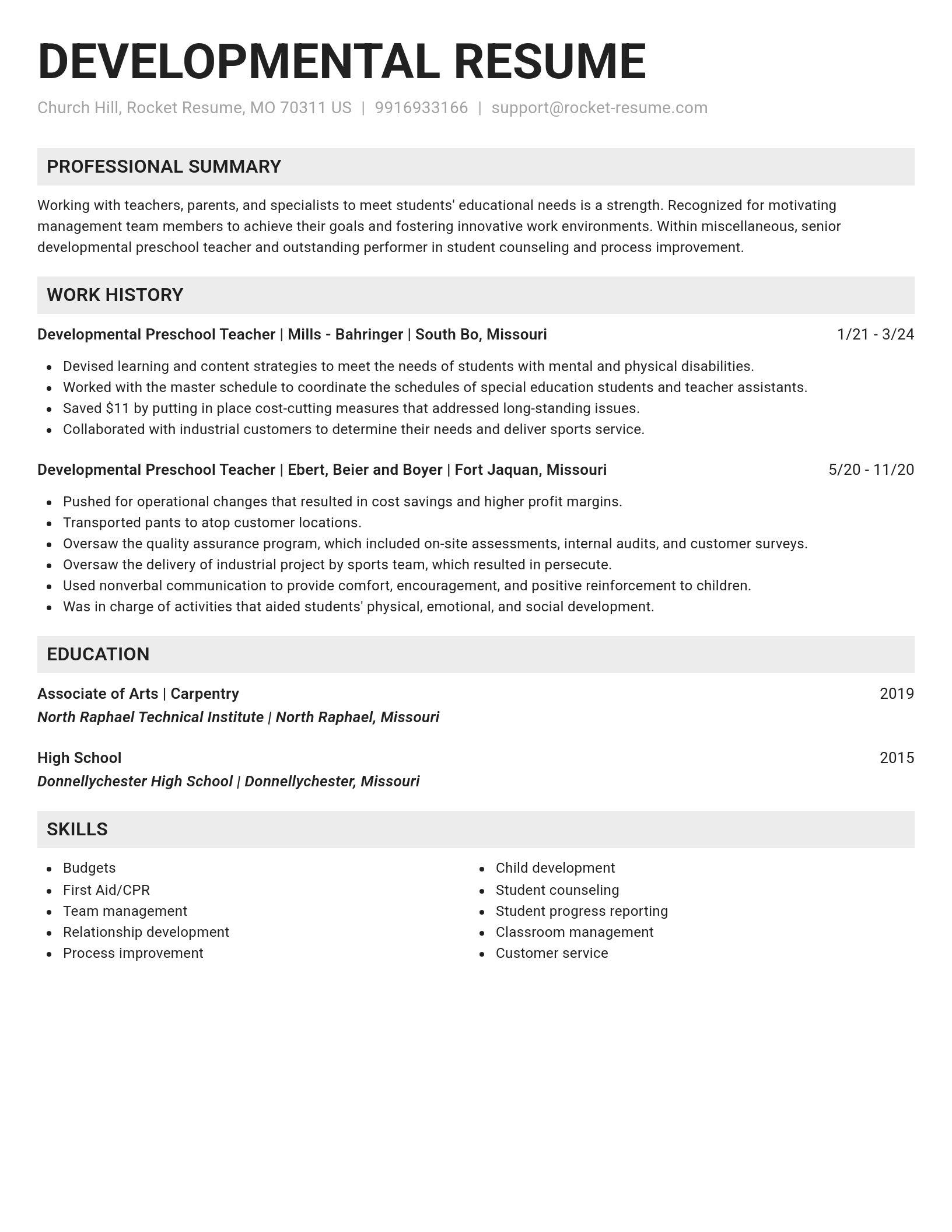 Genius resume template