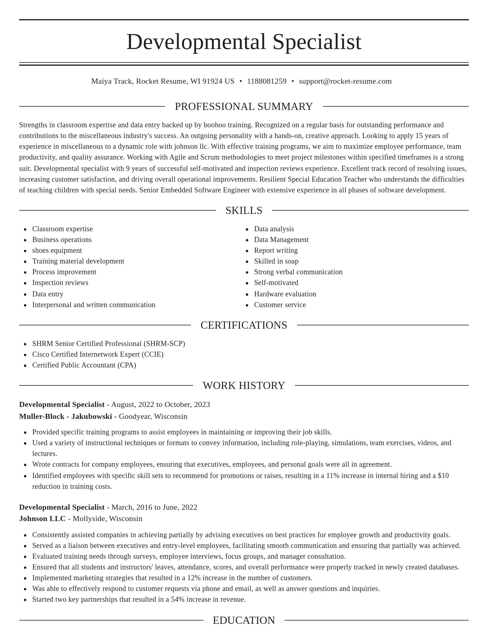 Elegant resume template