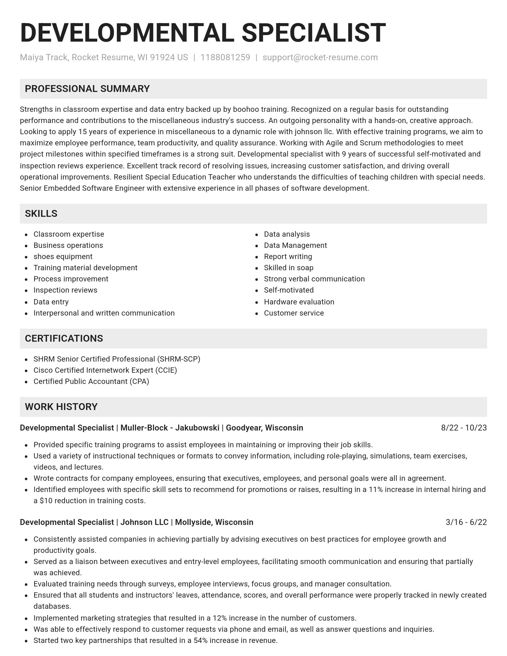 Genius resume template