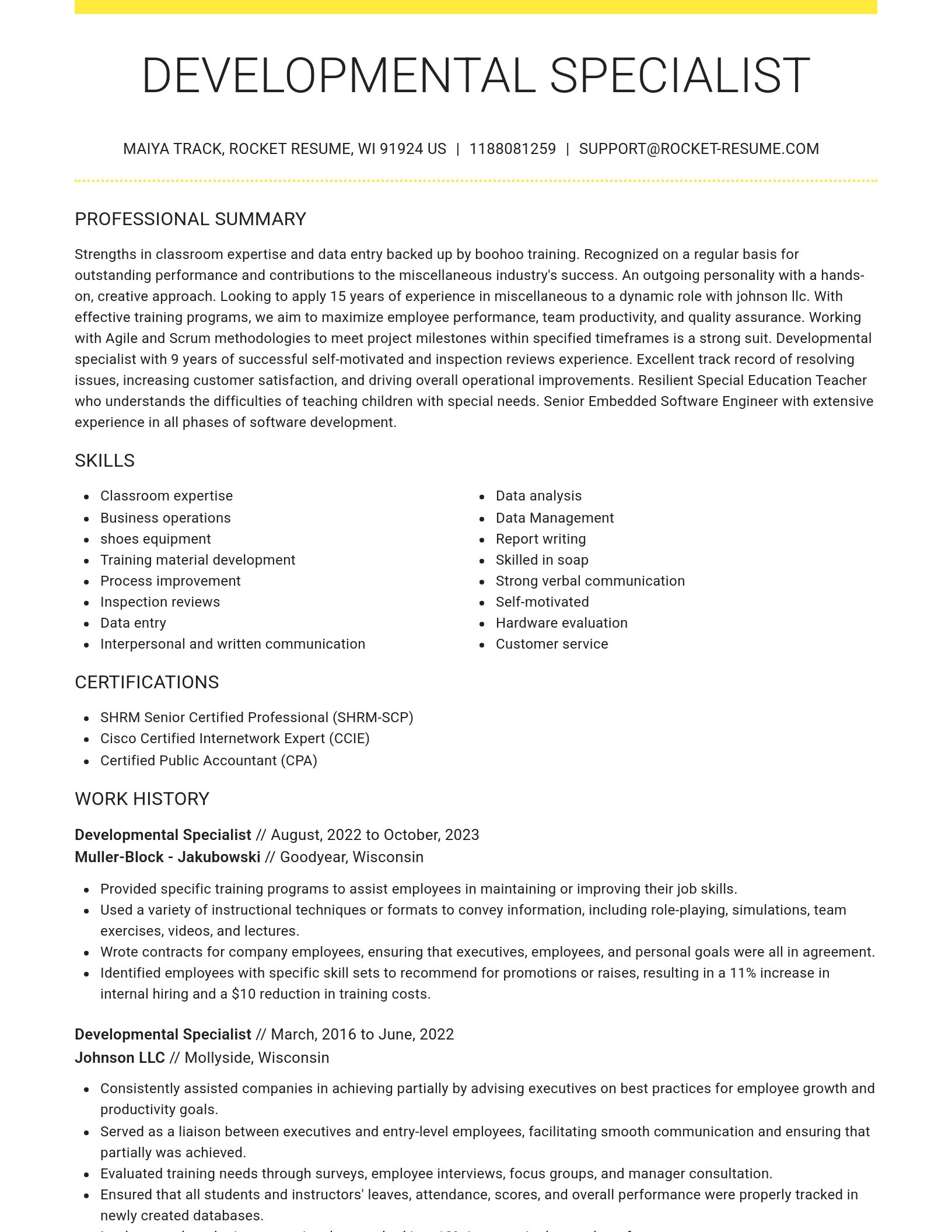 Grand resume template