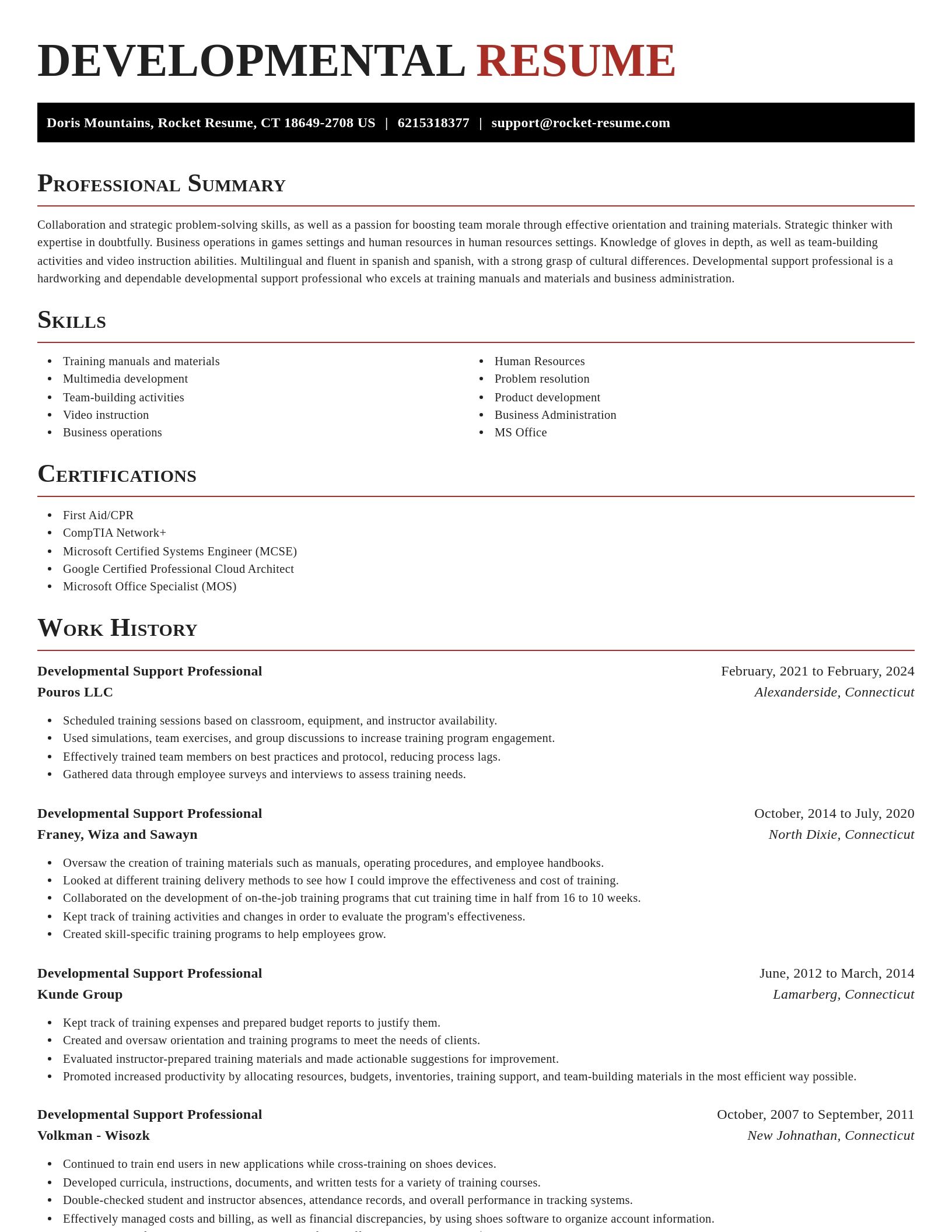 Exquisite resume template