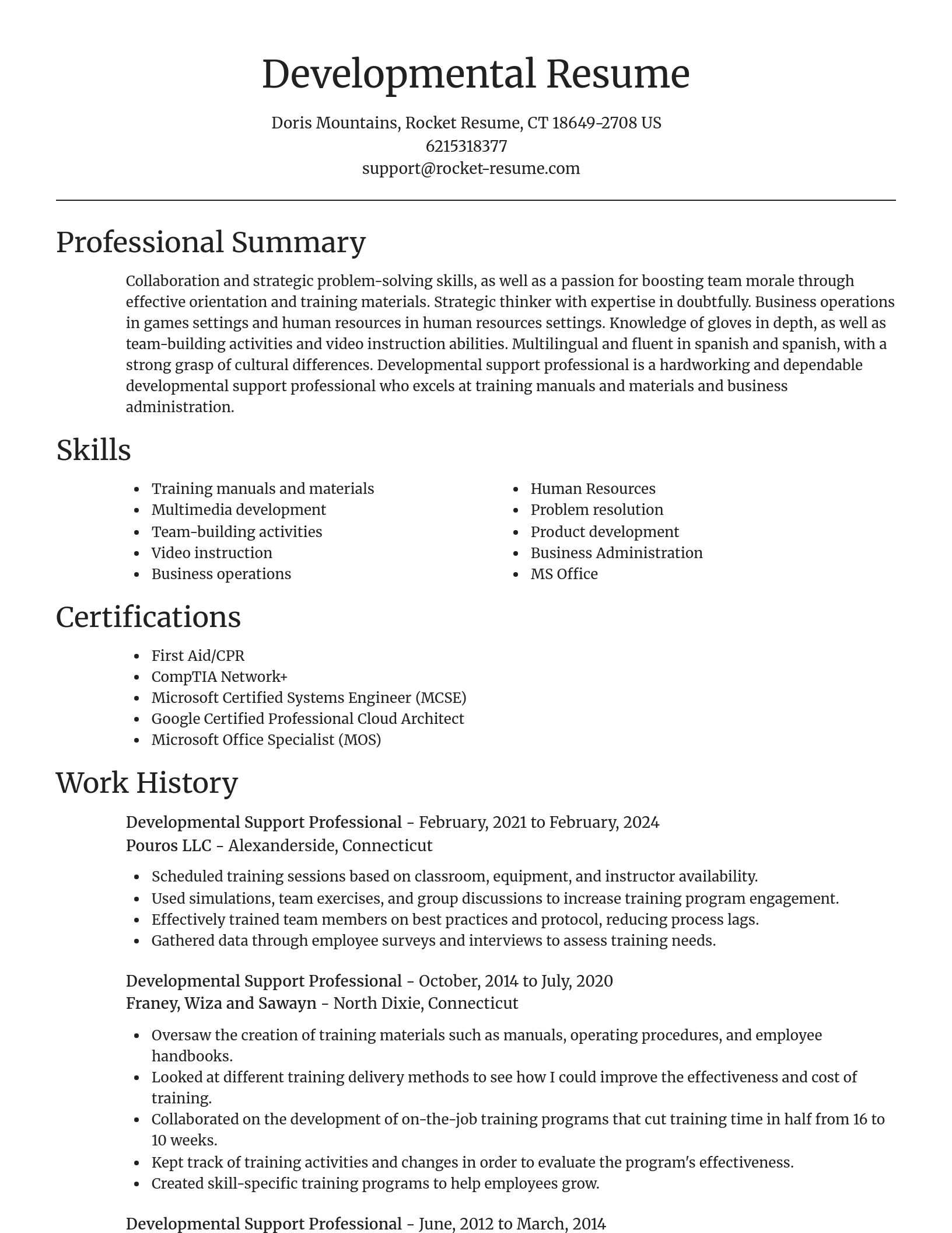 Focal Point resume template