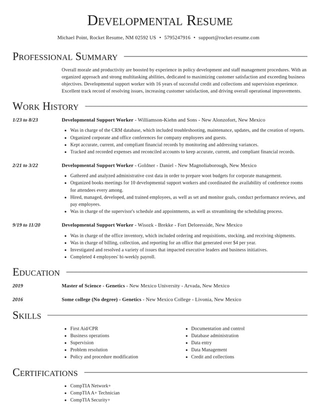 Director resume template