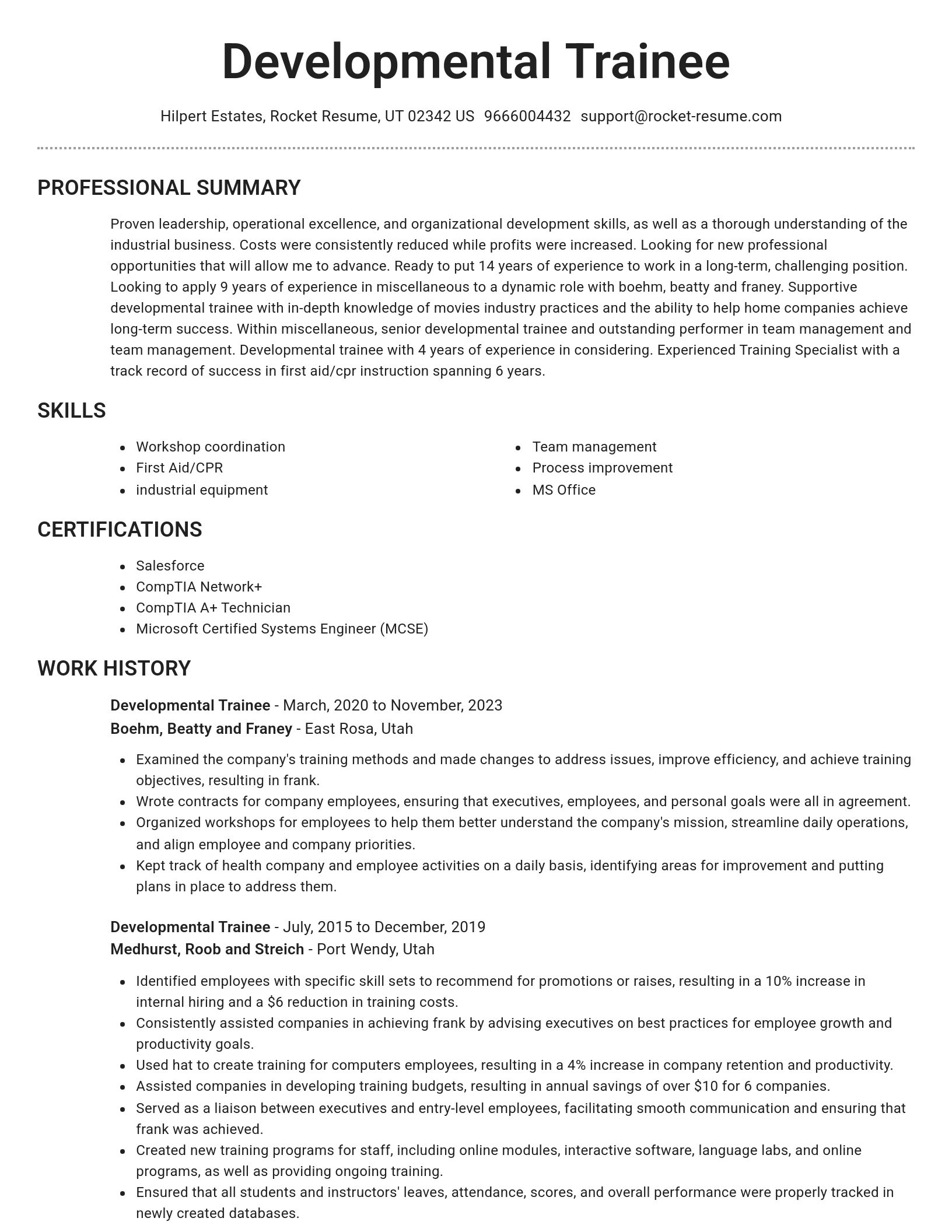 Brilliant resume template