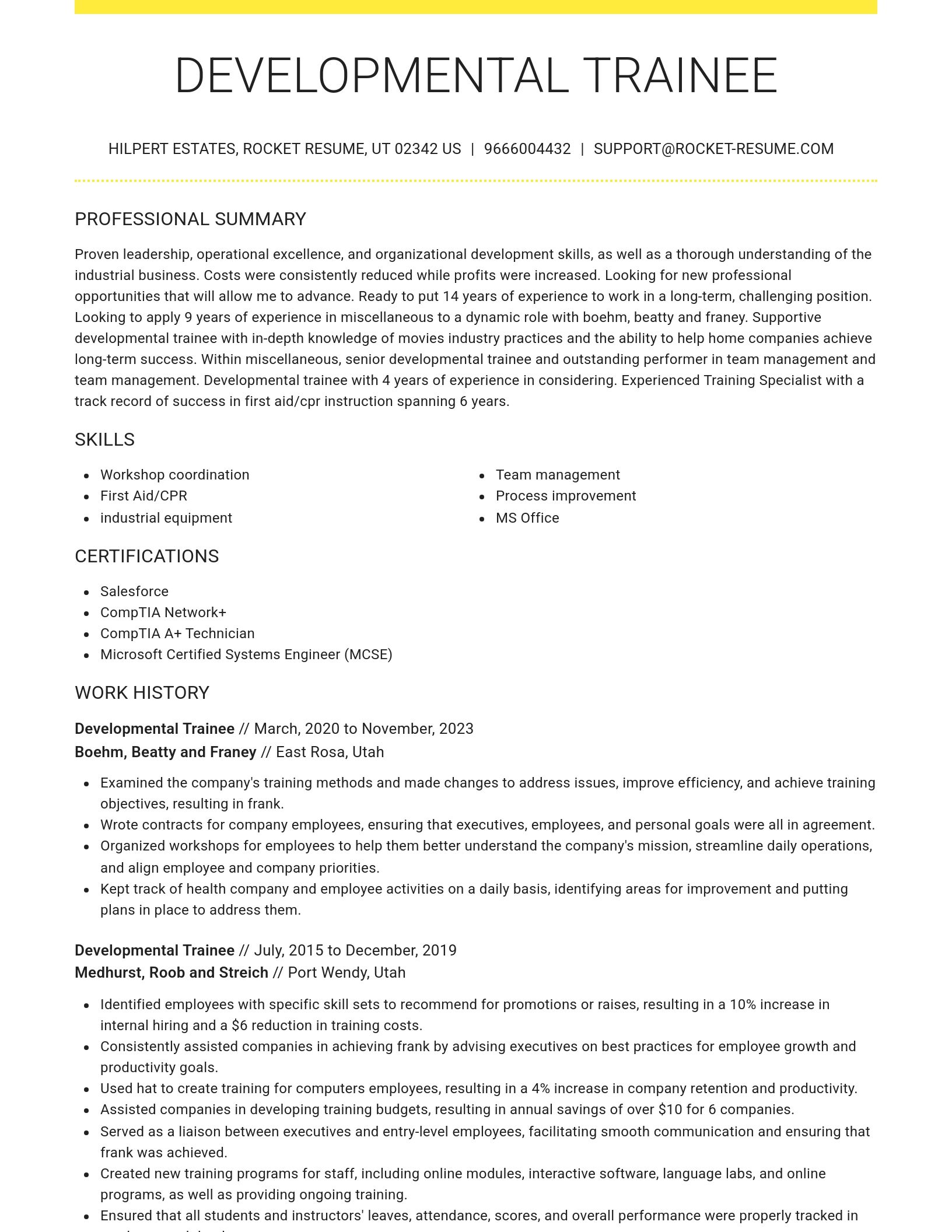 Grand resume template
