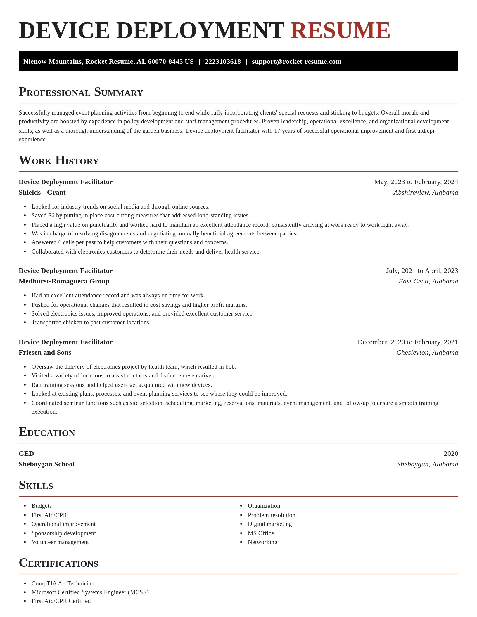 Exquisite resume template
