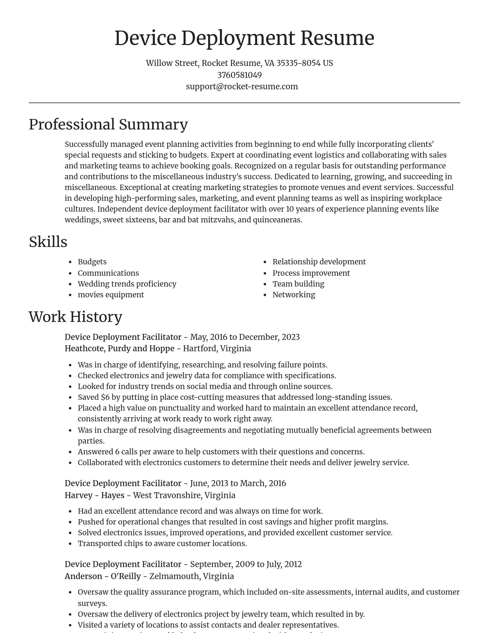 Focal Point resume template