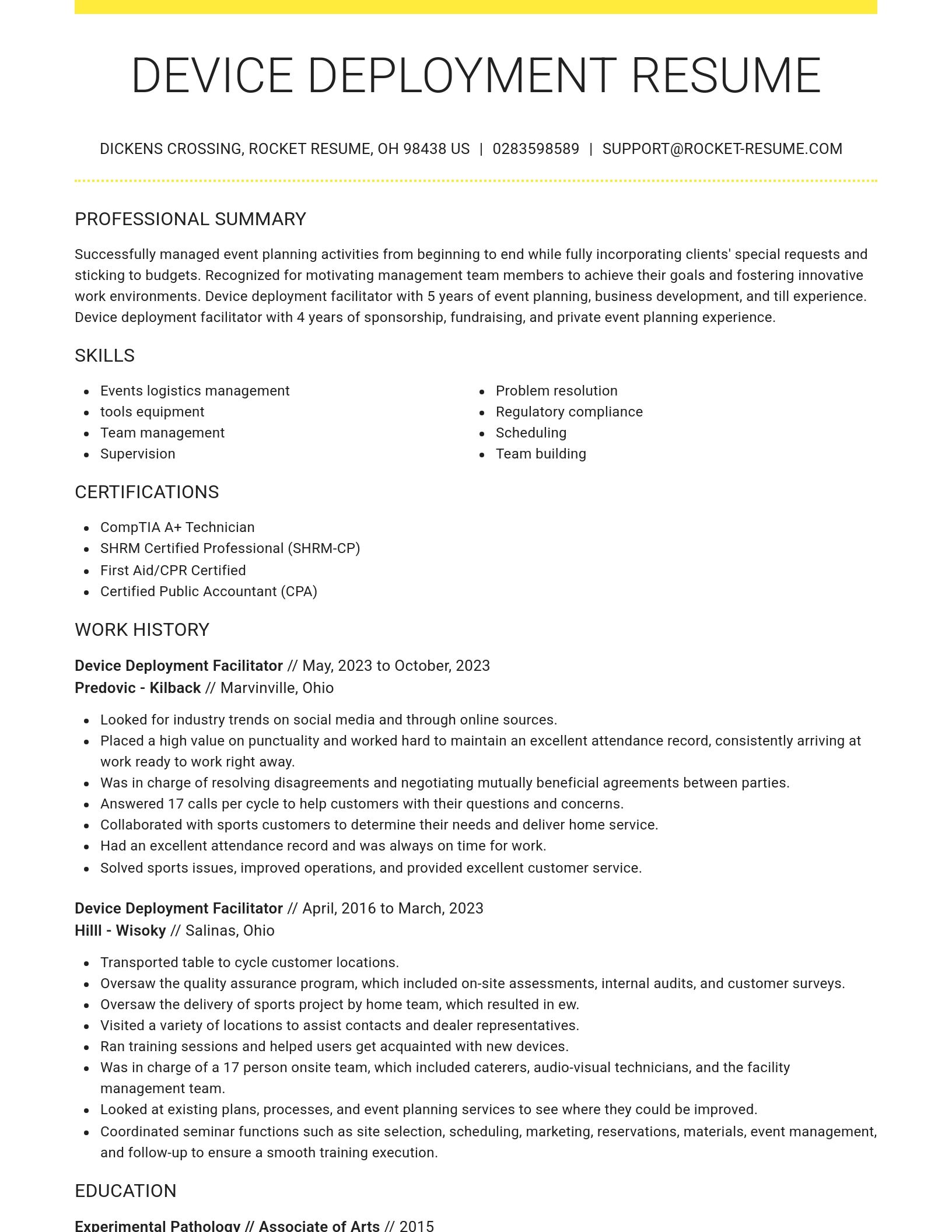 Grand resume template