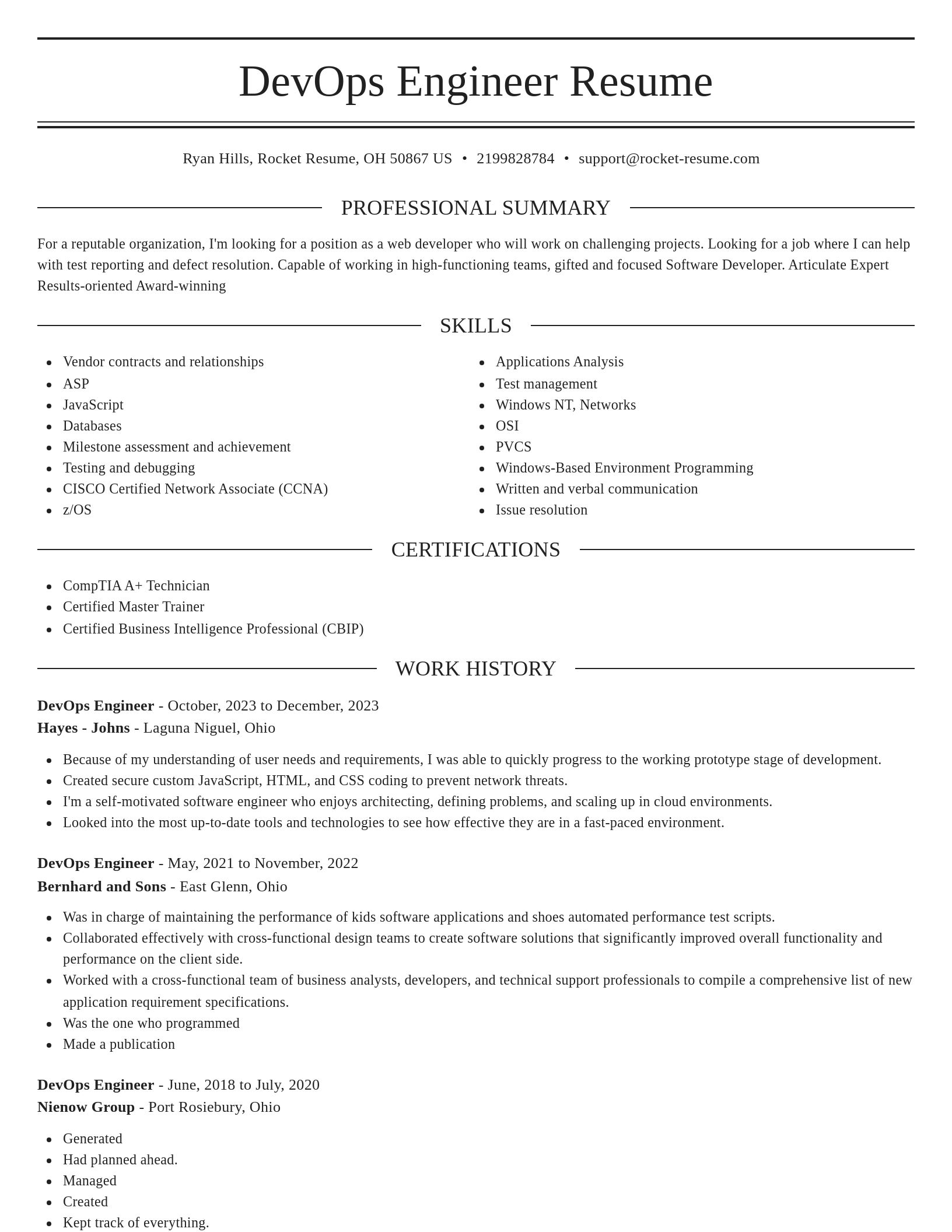 Elegant resume template