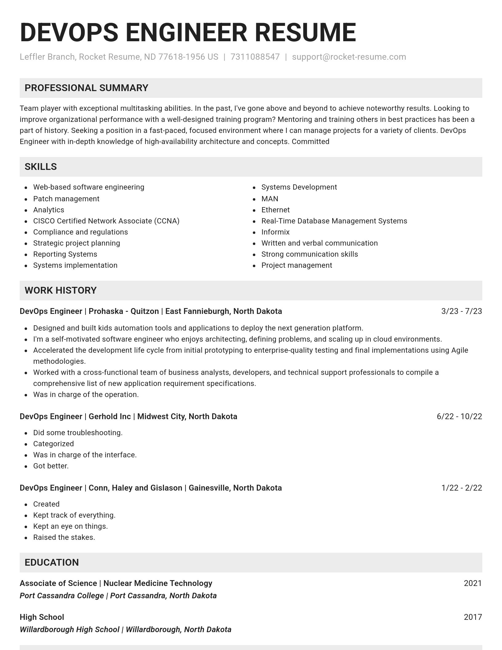 Genius resume template