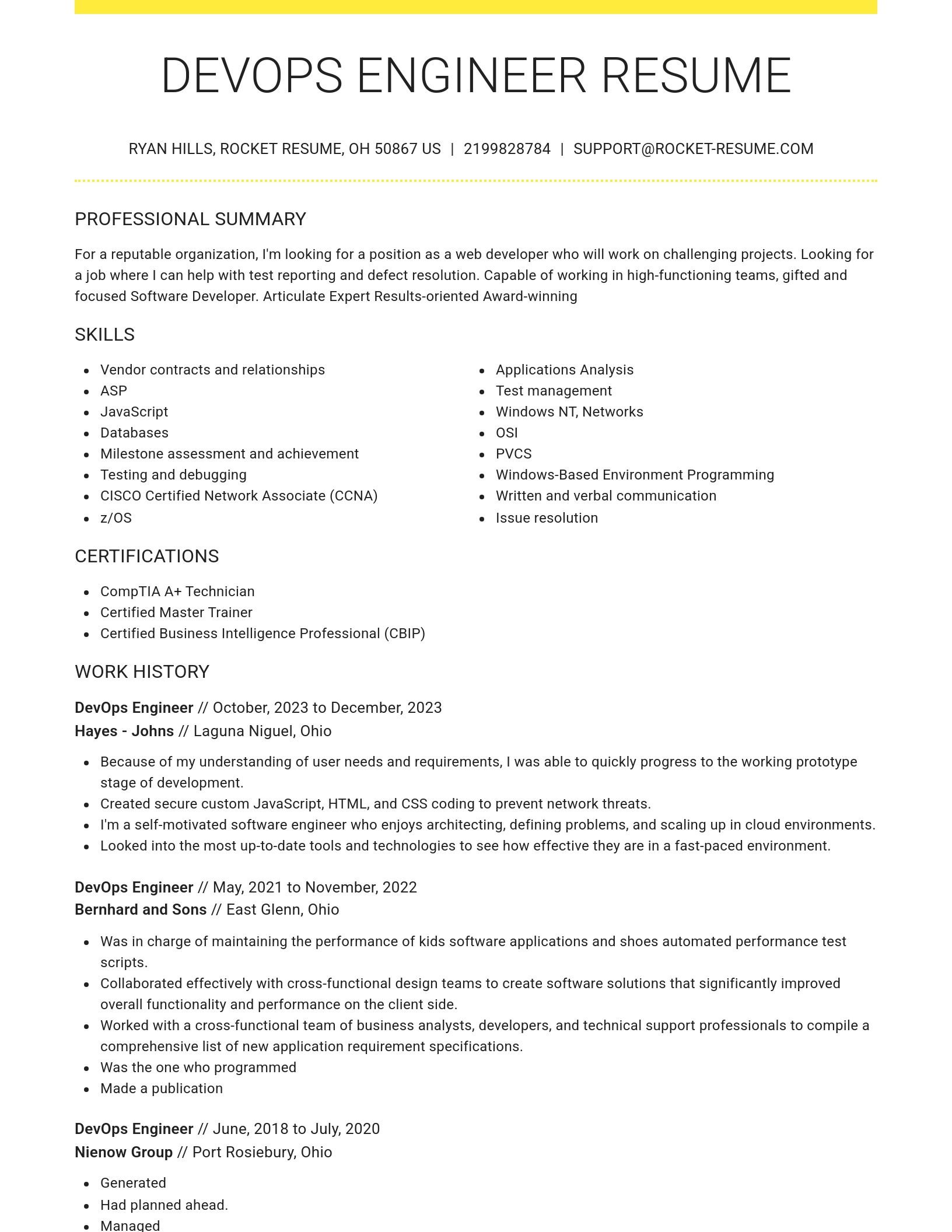 Grand resume template