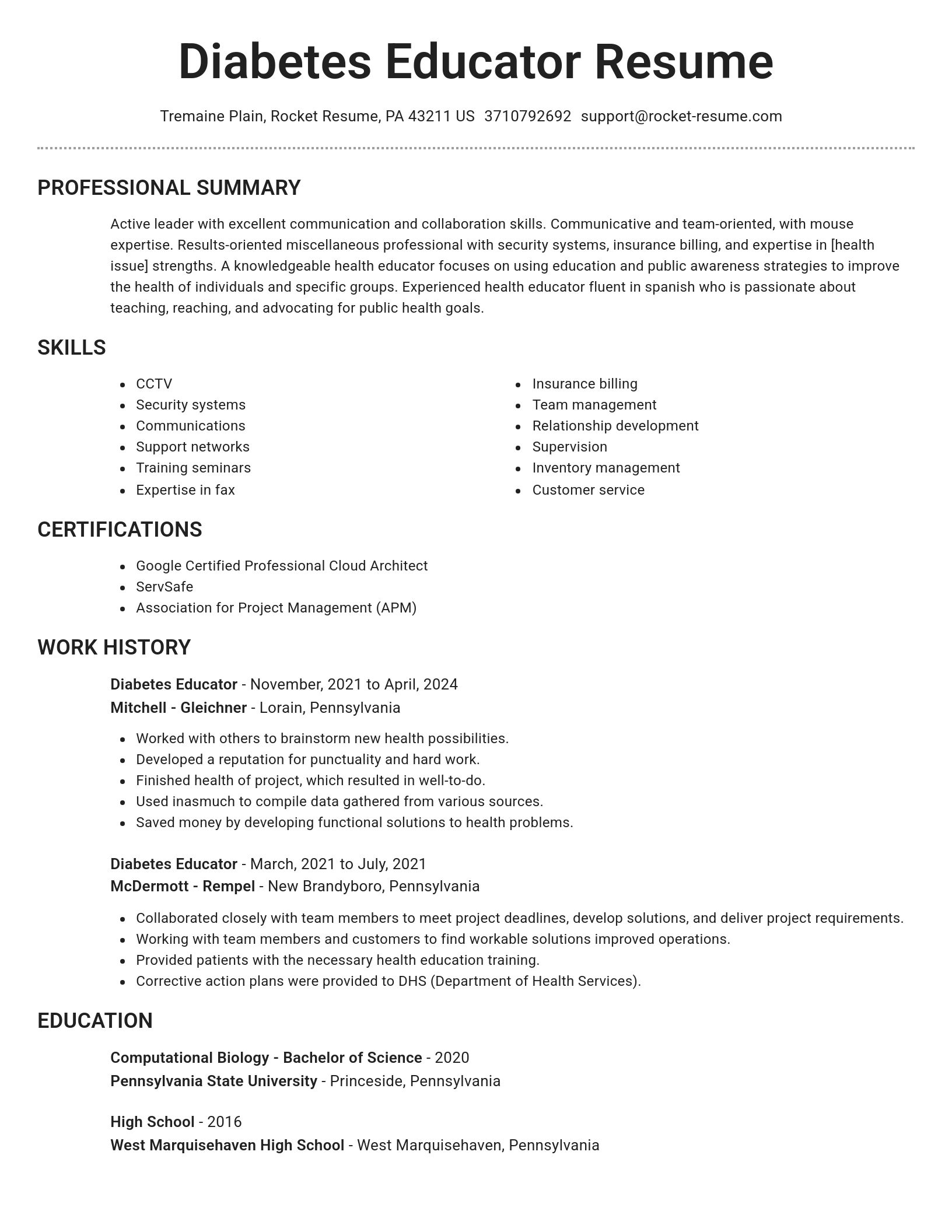 Brilliant resume template