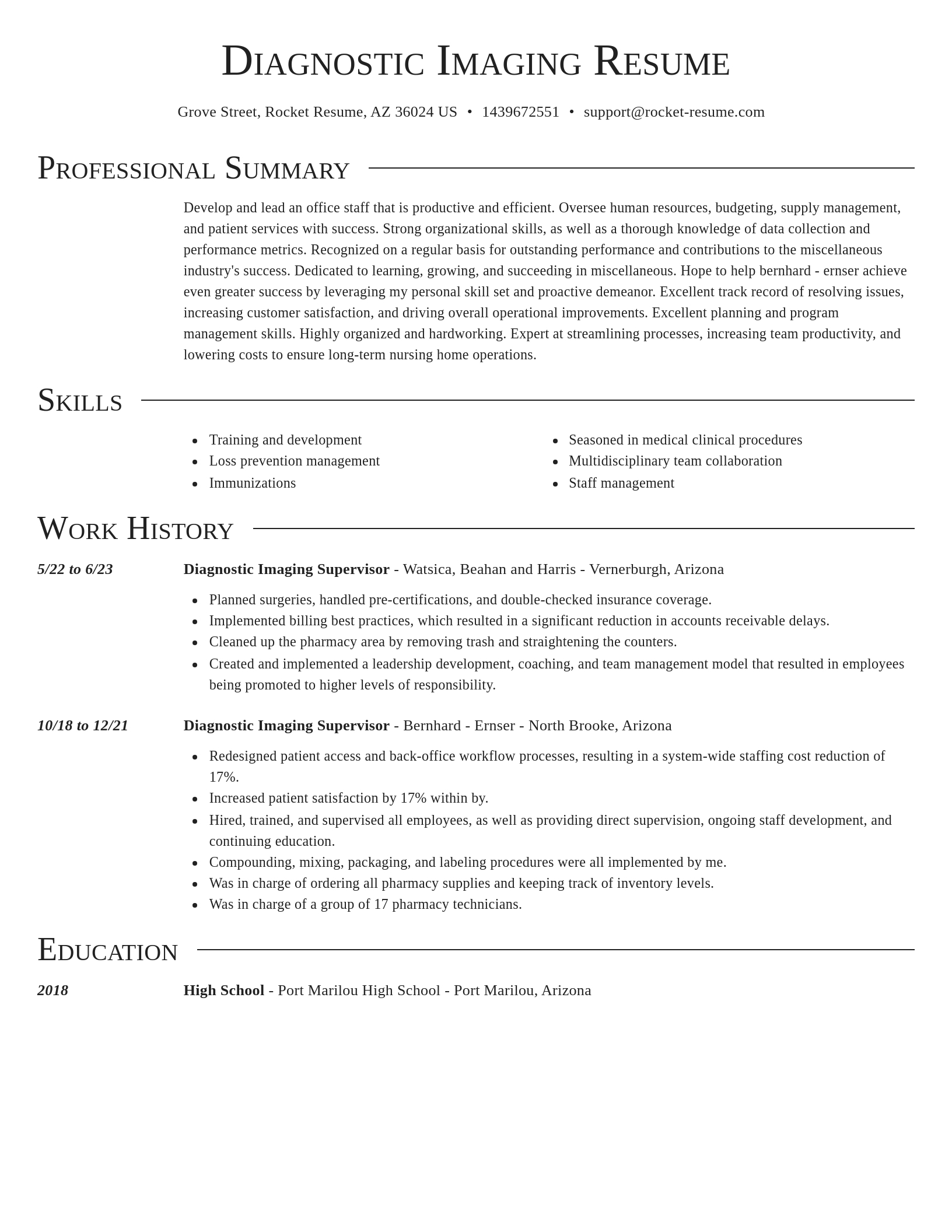 Director resume template