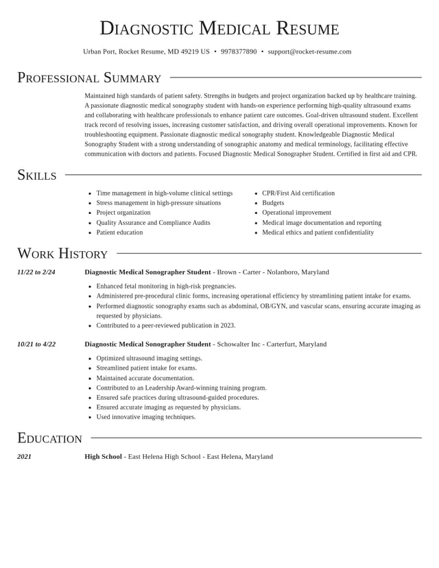 Director resume template