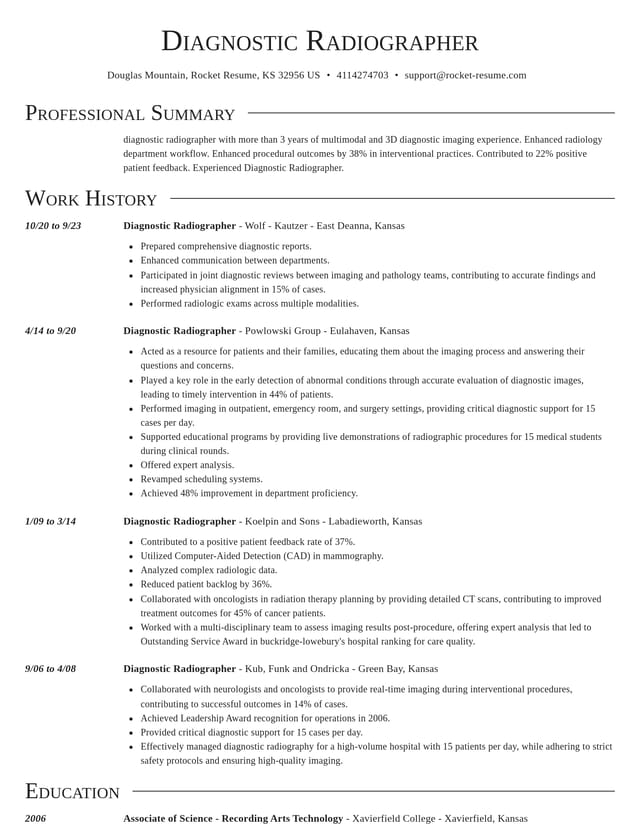 Director resume template