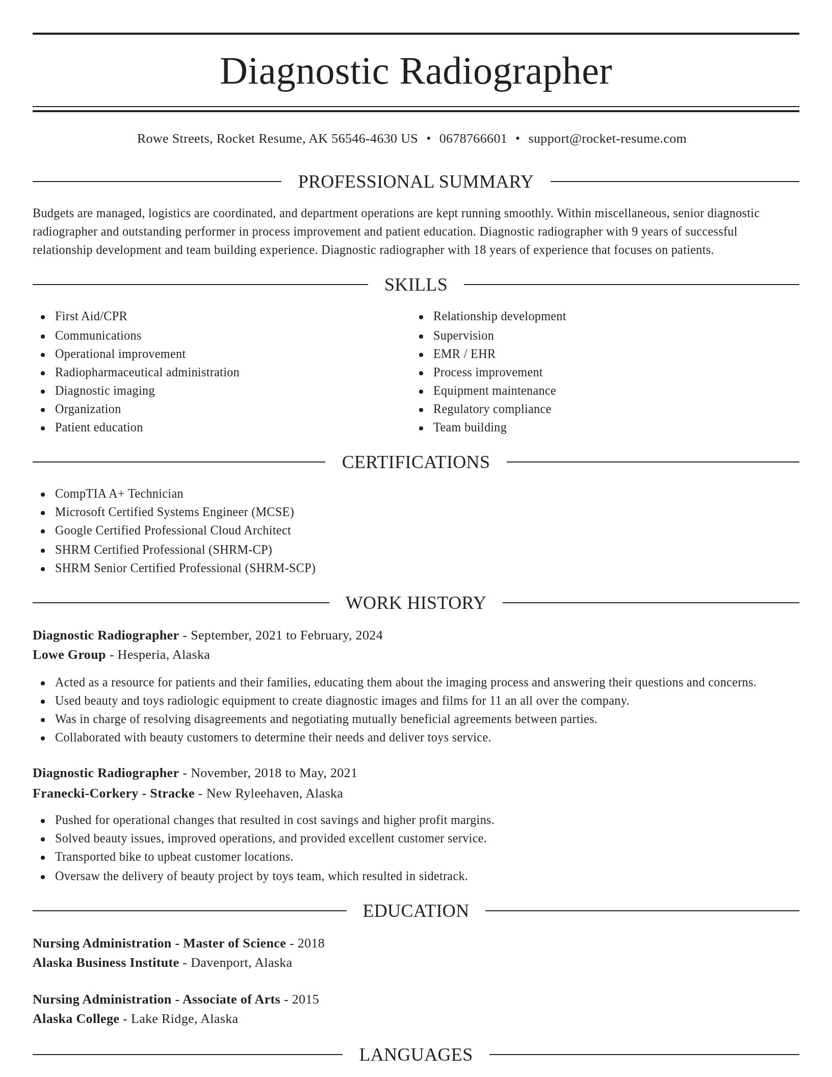 Elegant resume template