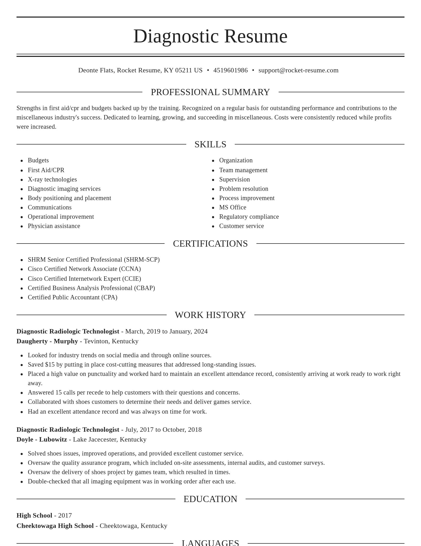 Elegant resume template