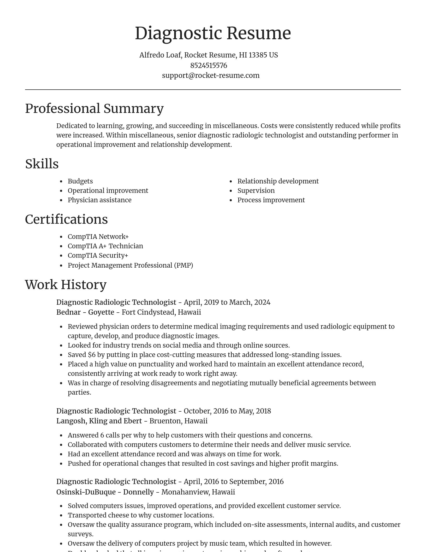 Focal Point resume template
