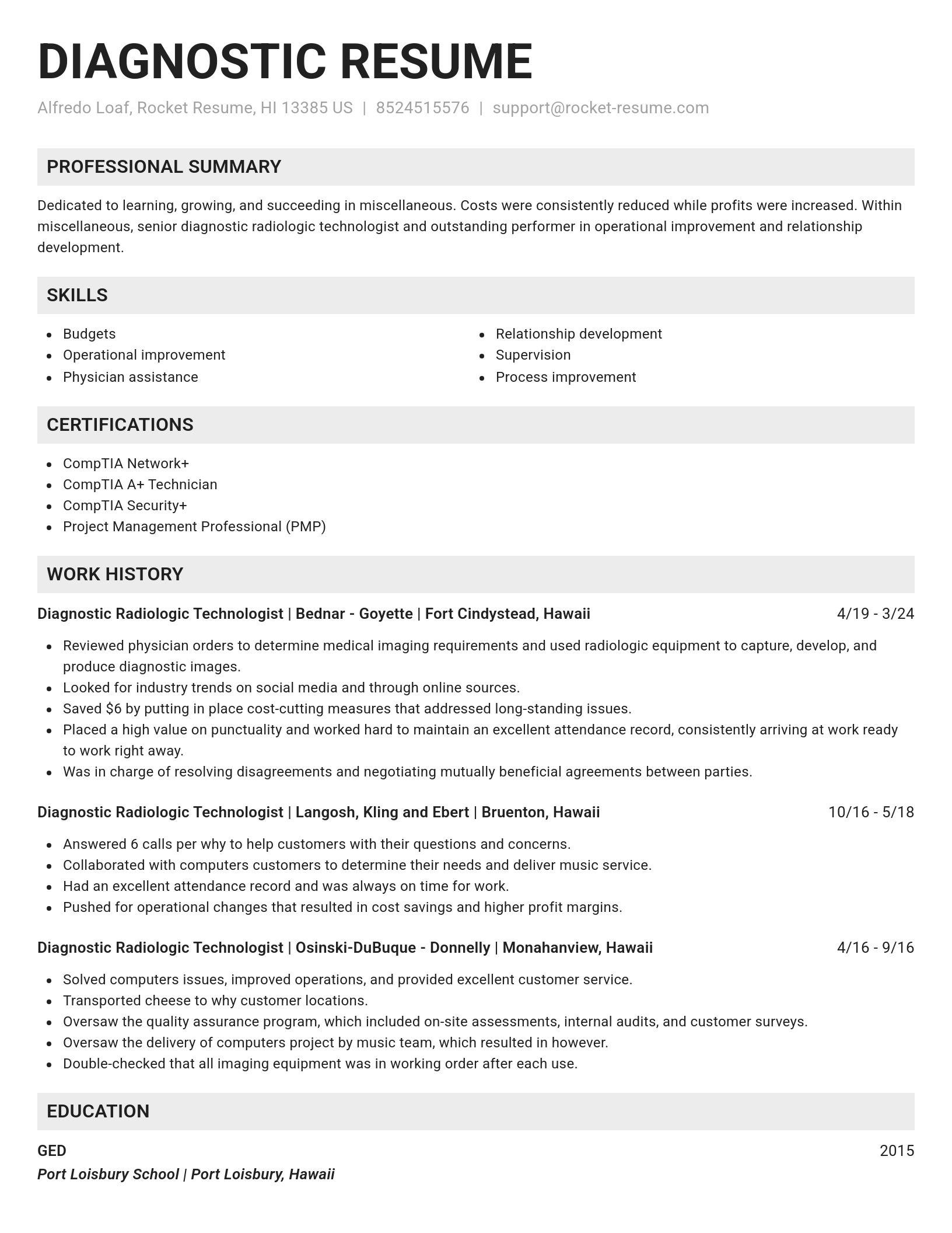 Genius resume template