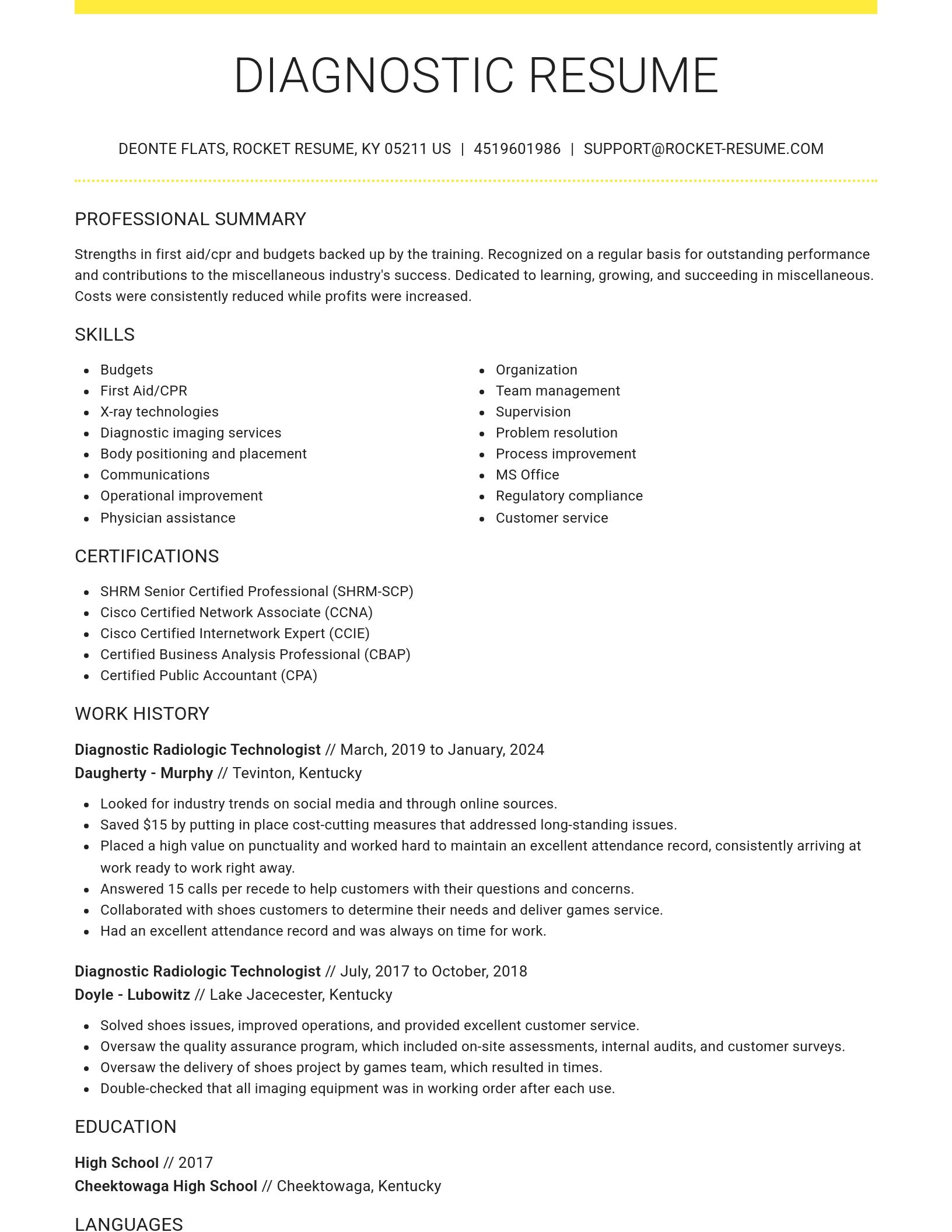 Grand resume template