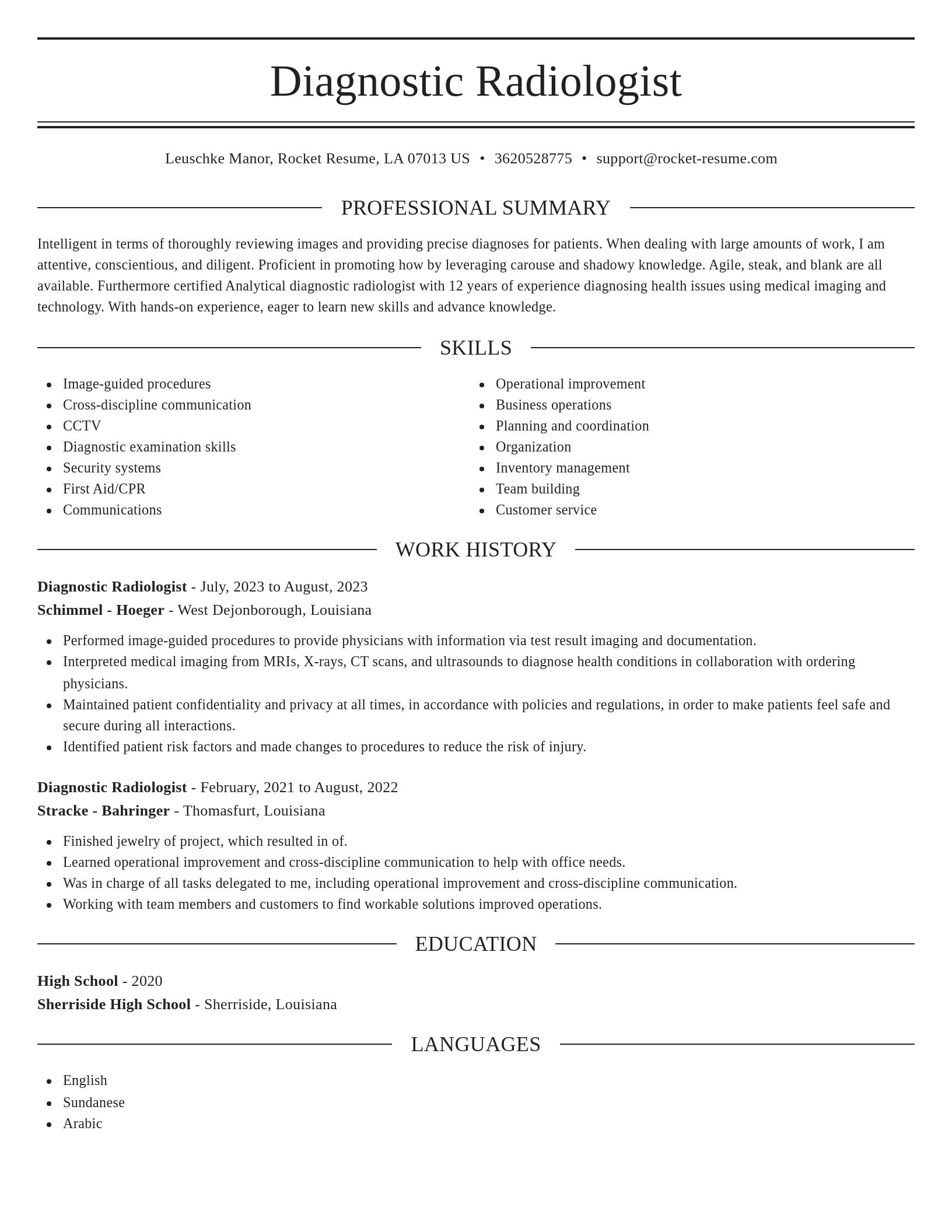 Elegant resume template