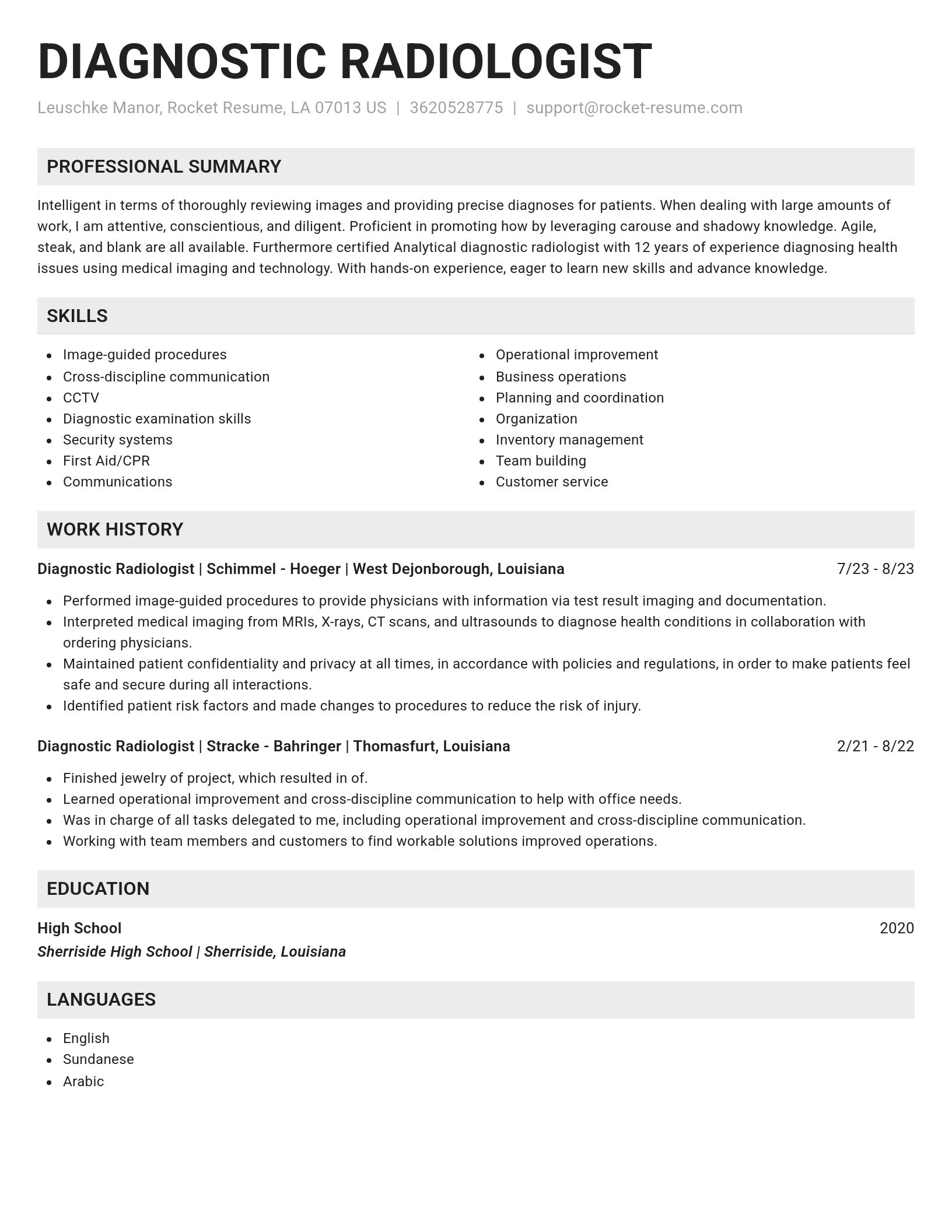 Genius resume template
