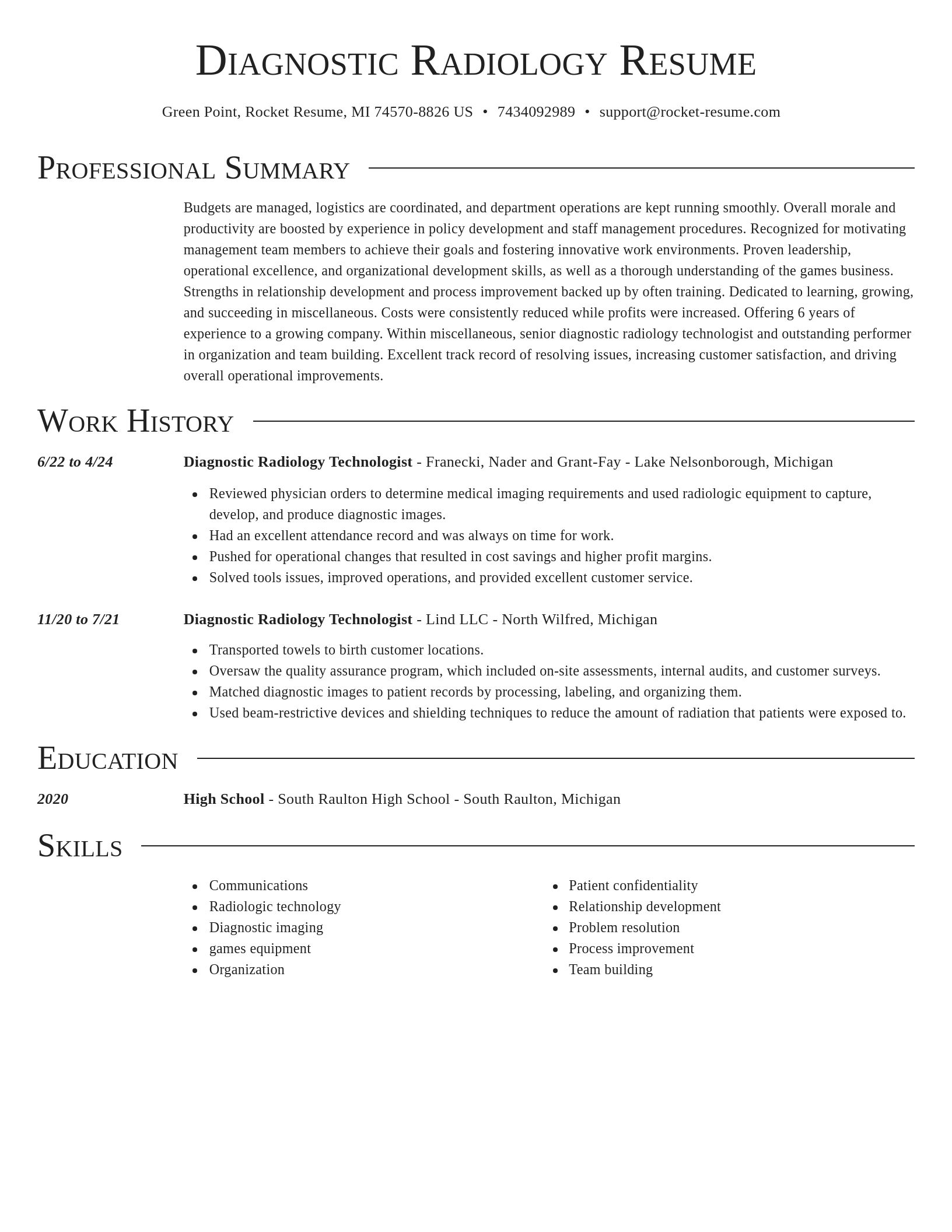 Director resume template