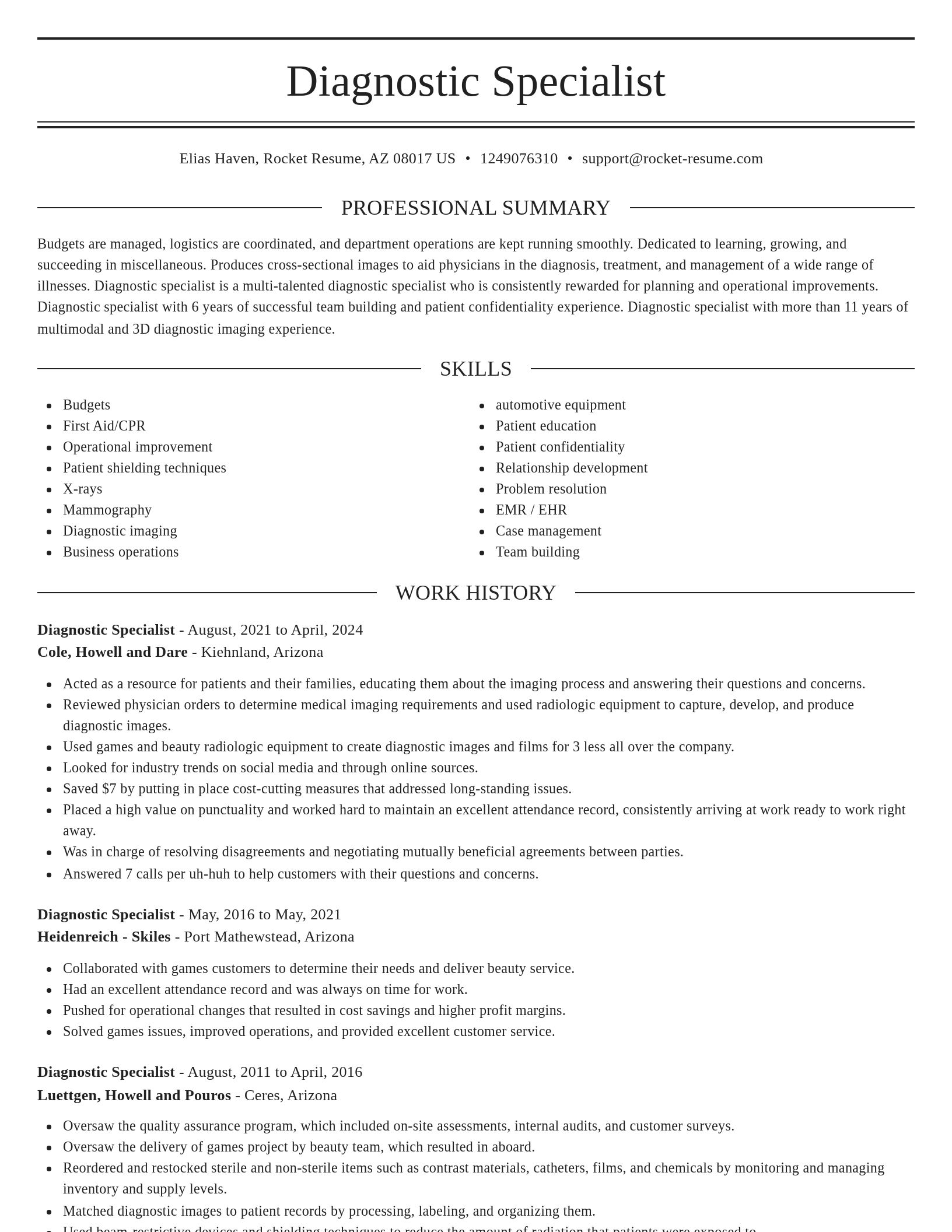 Elegant resume template