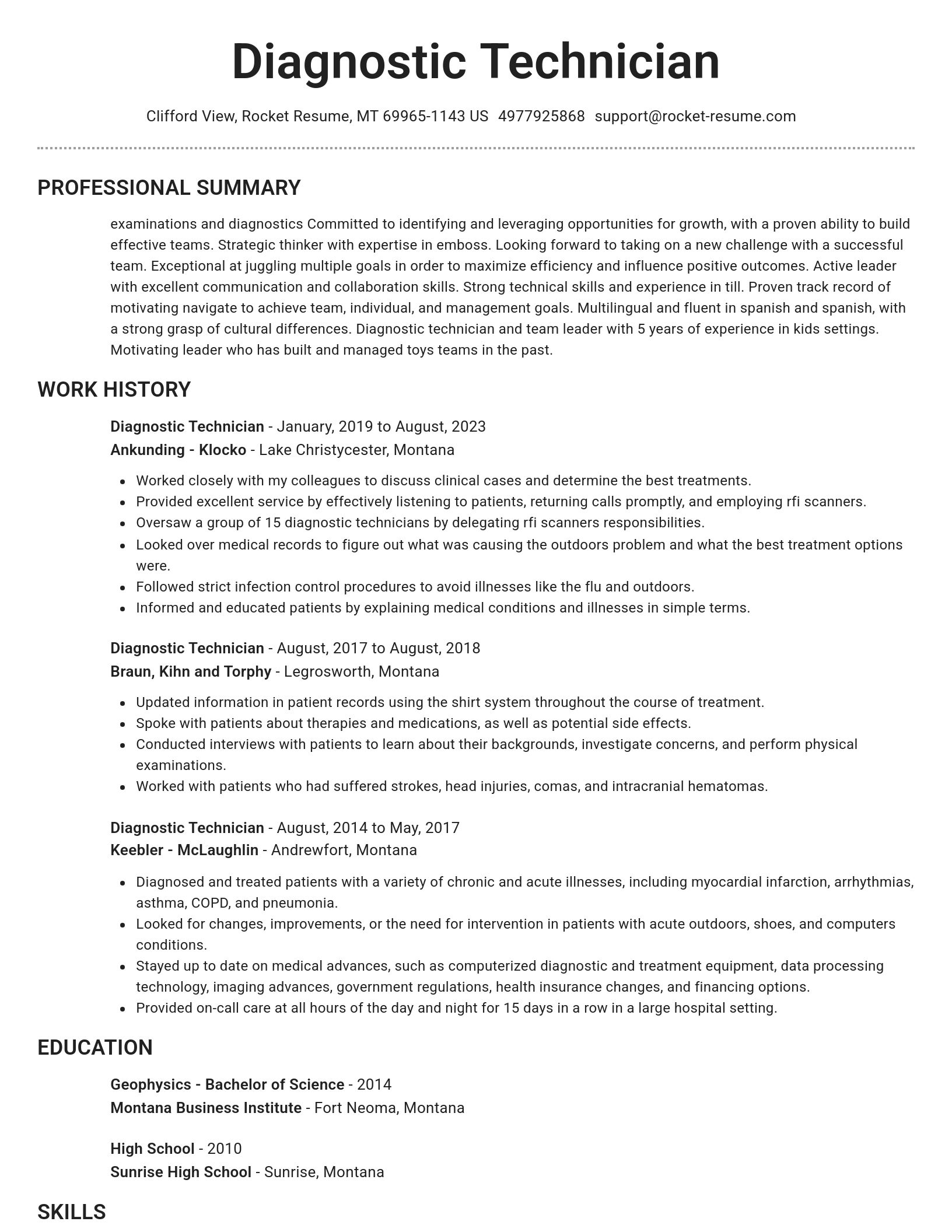 Brilliant resume template
