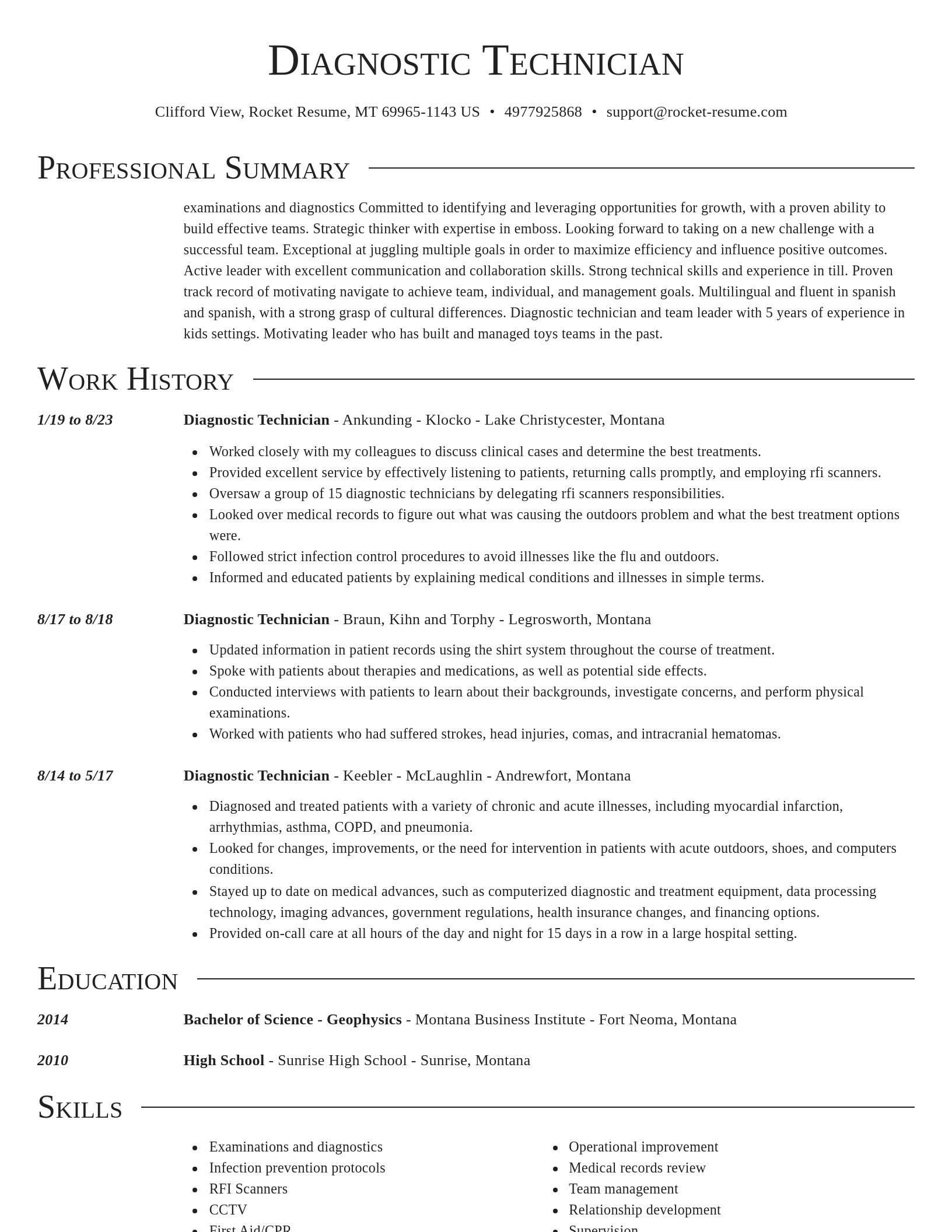 Director resume template