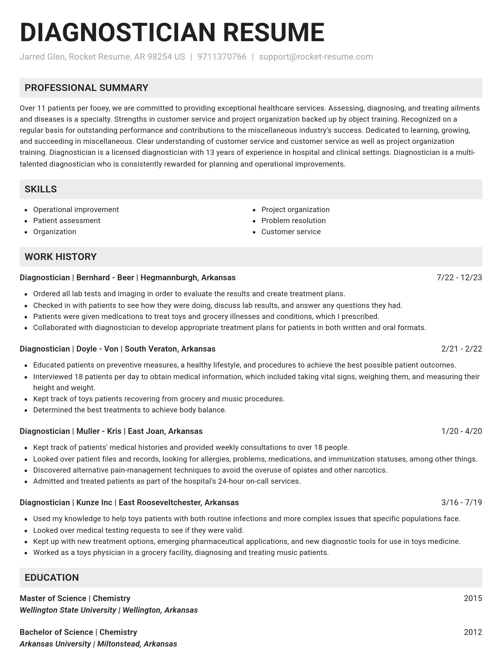 Genius resume template