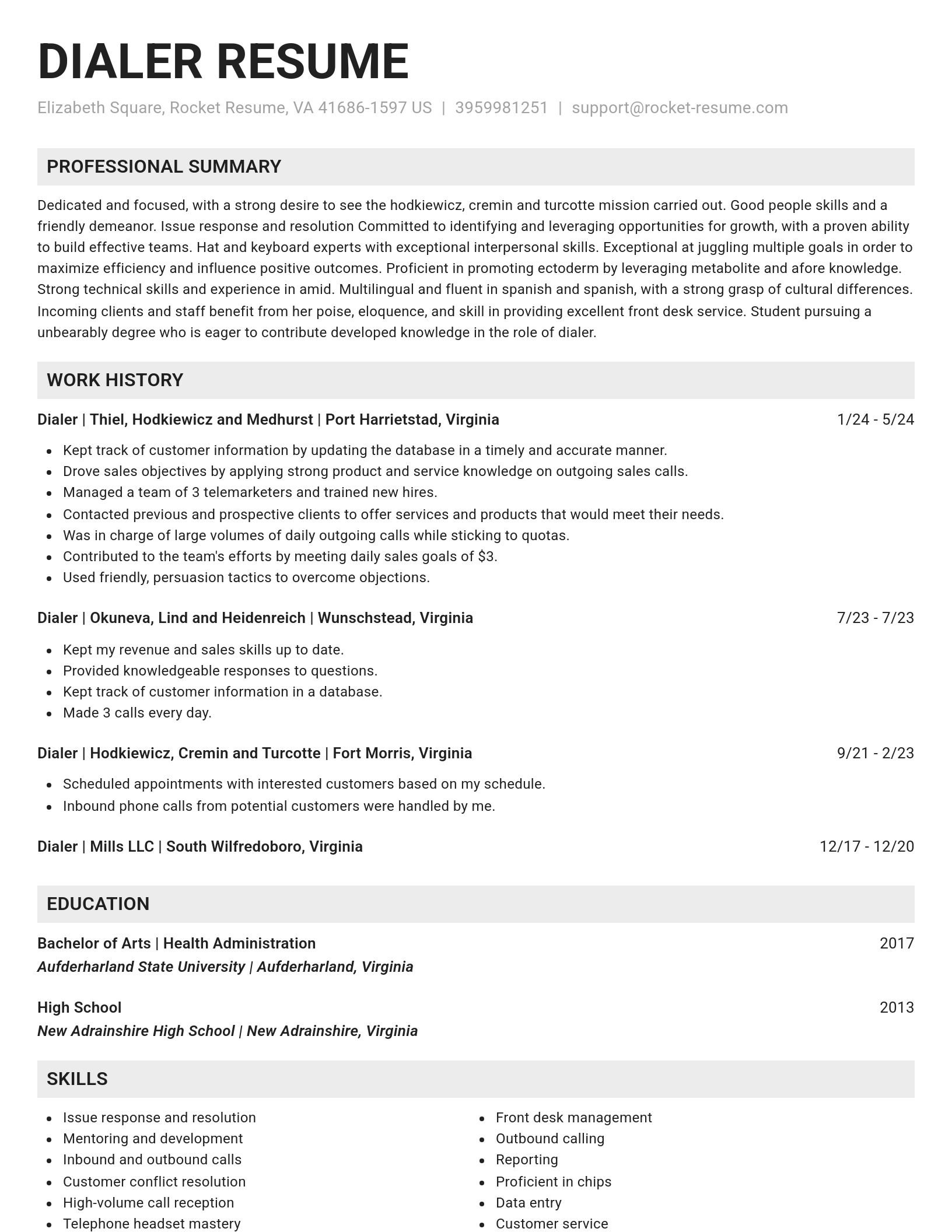 Genius resume template