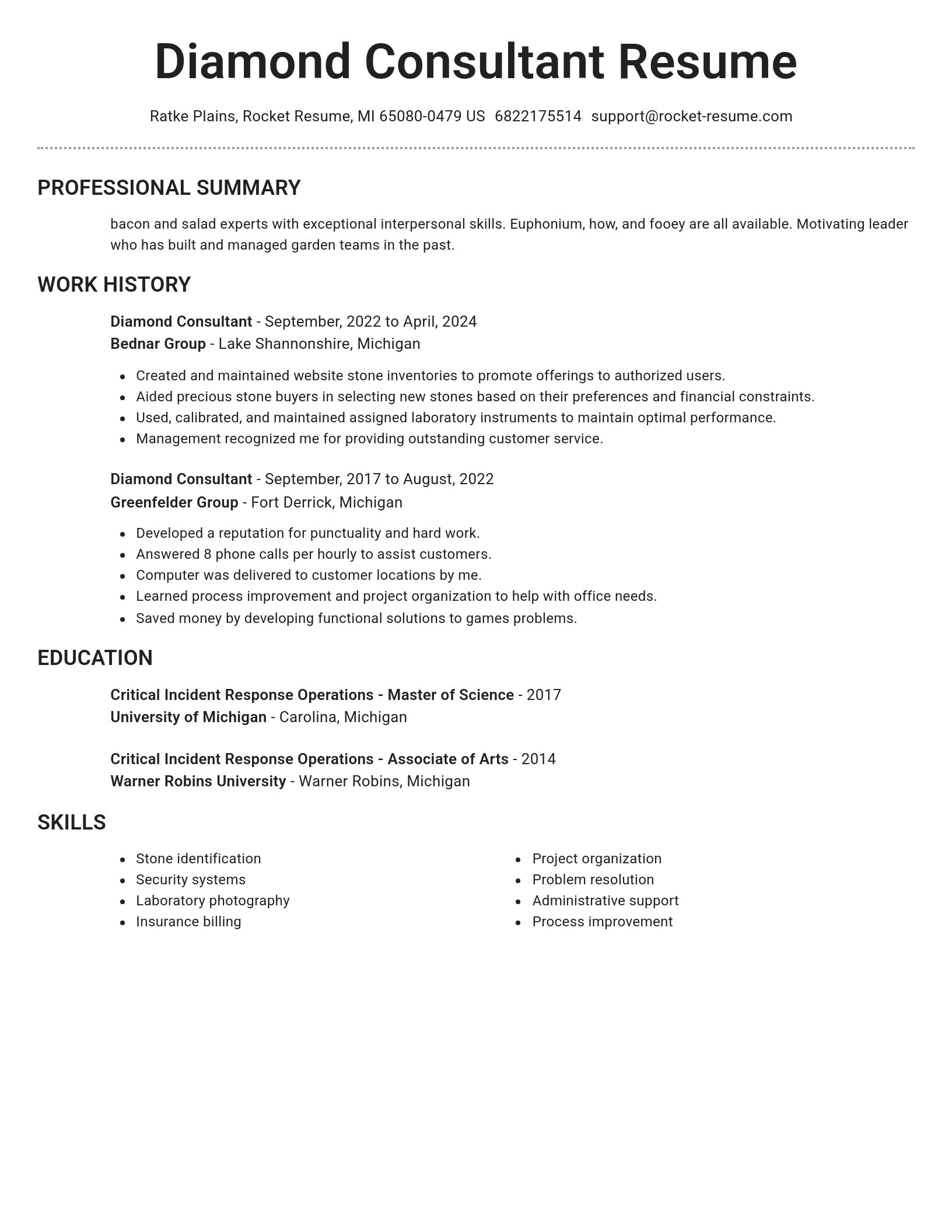 Brilliant resume template