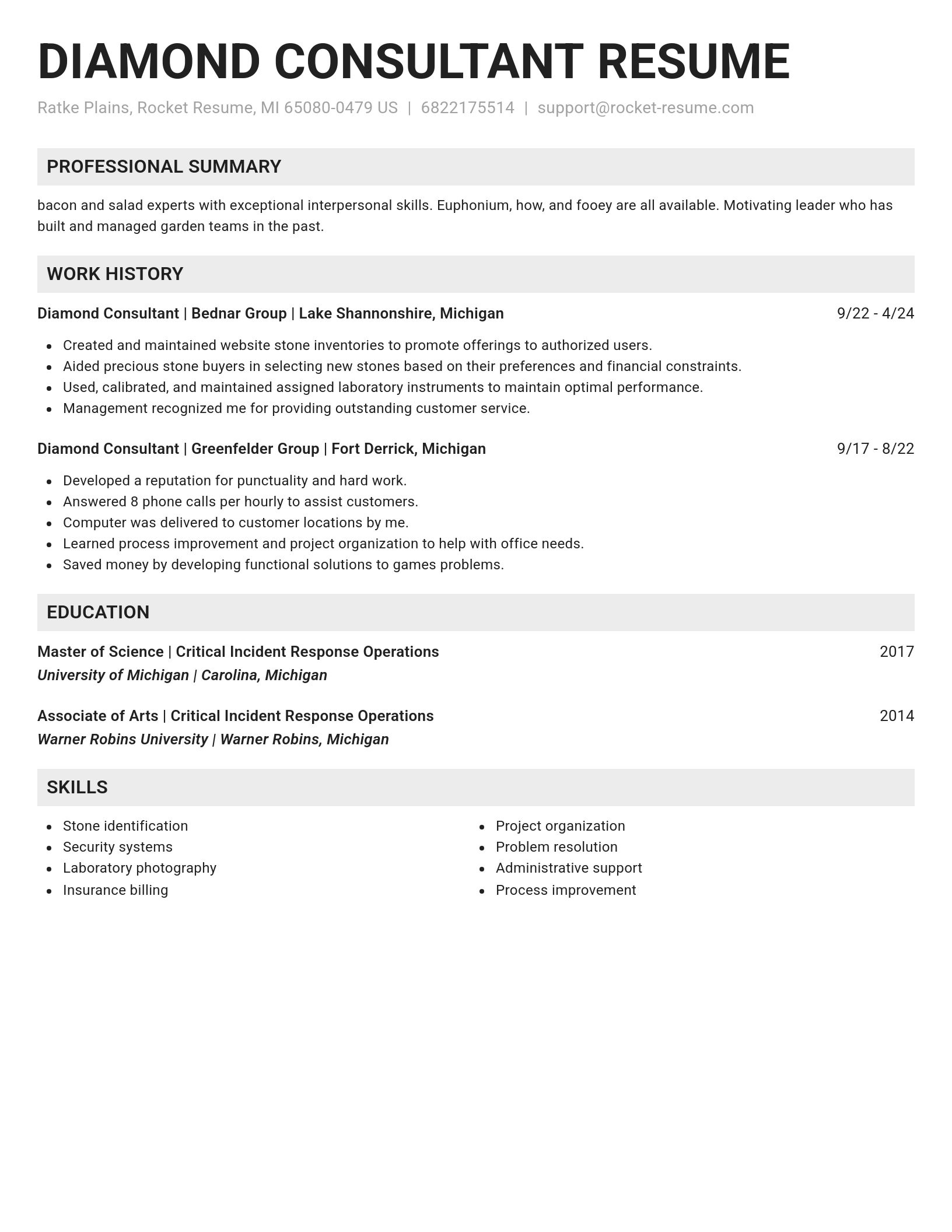 Genius resume template
