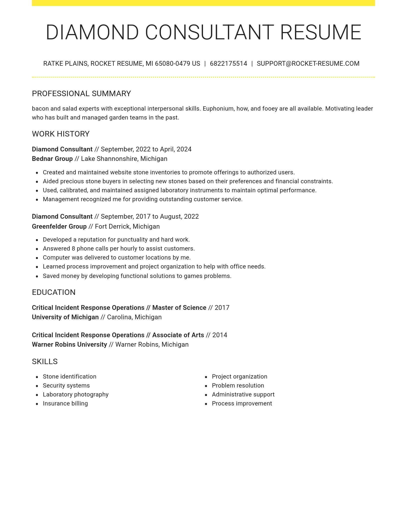 Grand resume template