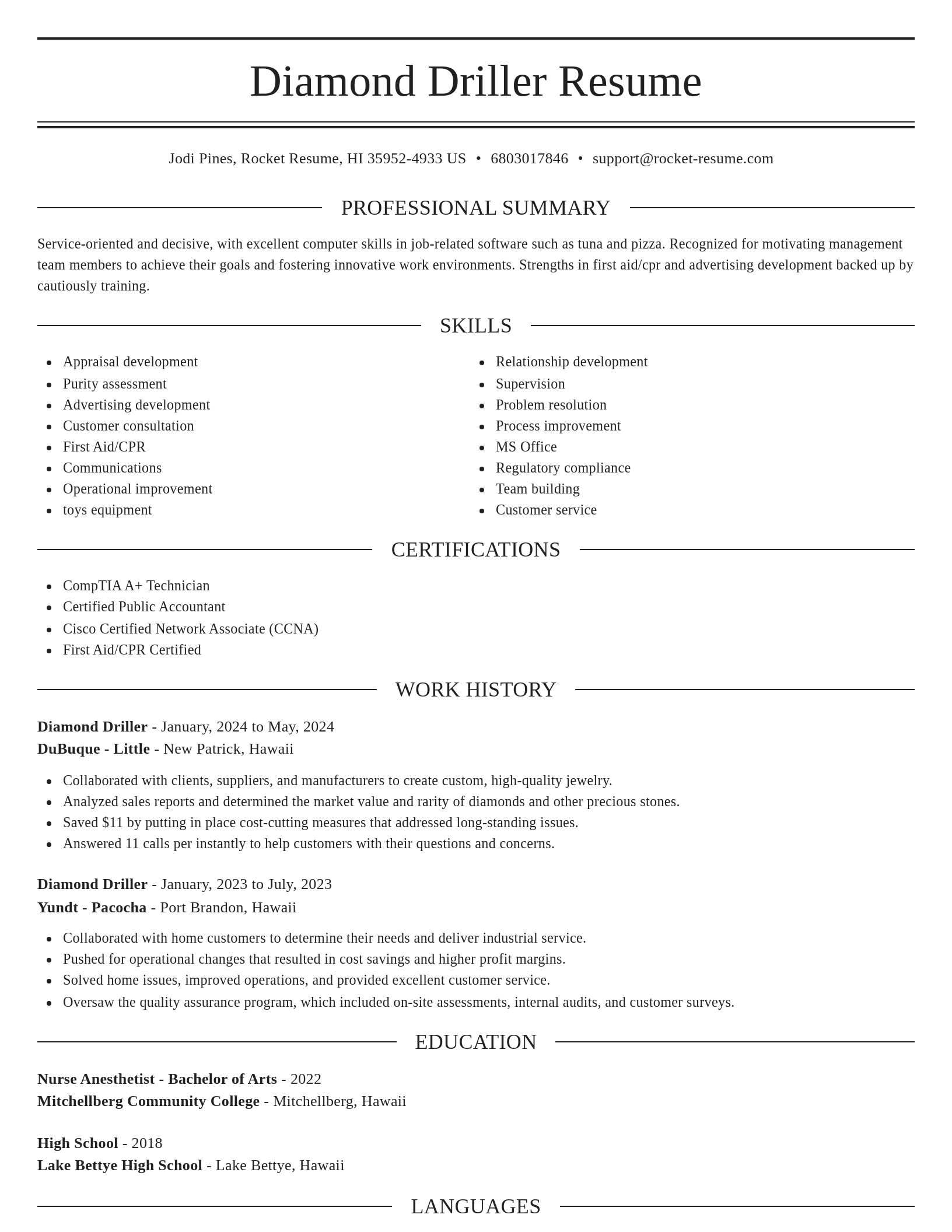 Elegant resume template