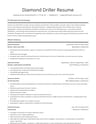 Diamond Driller resume template
