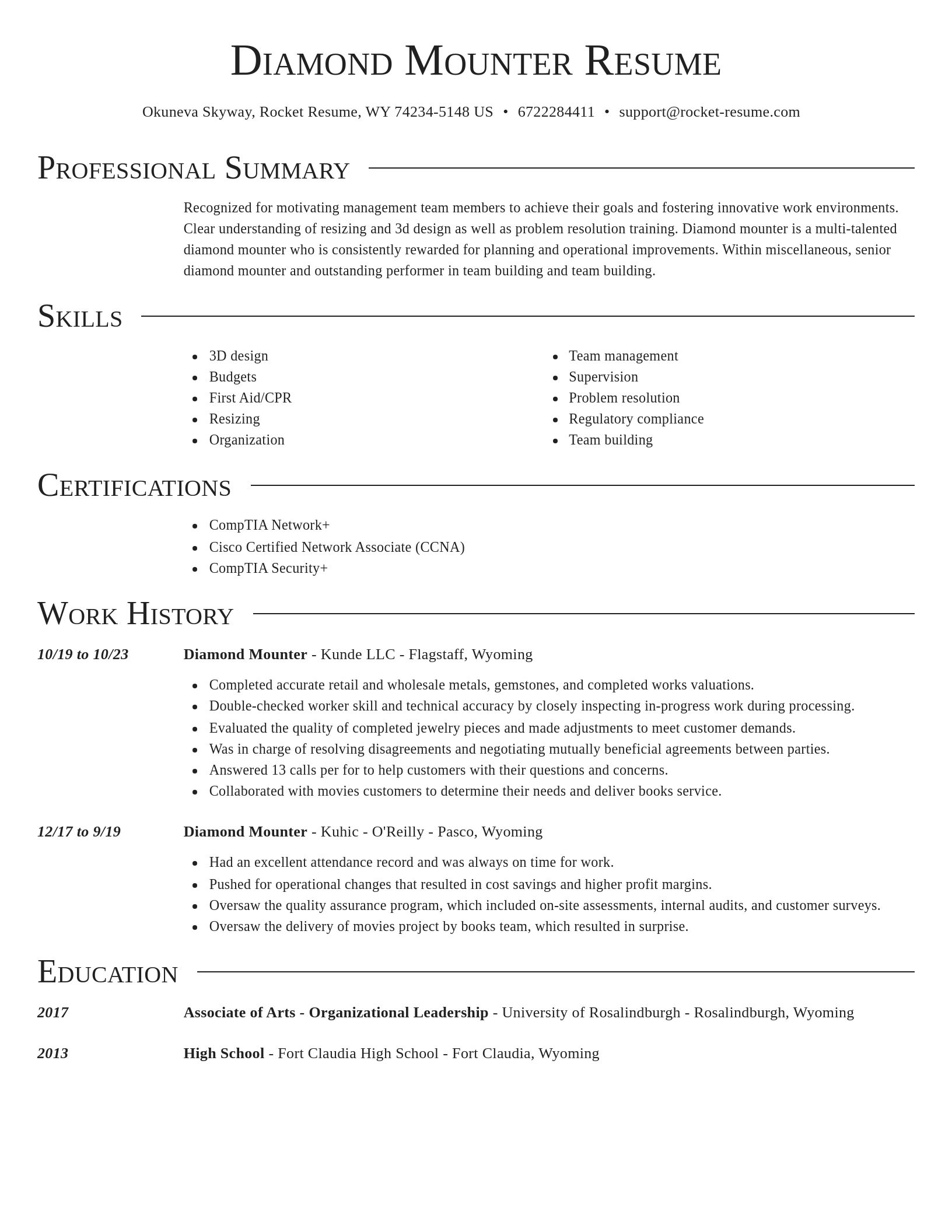 Director resume template
