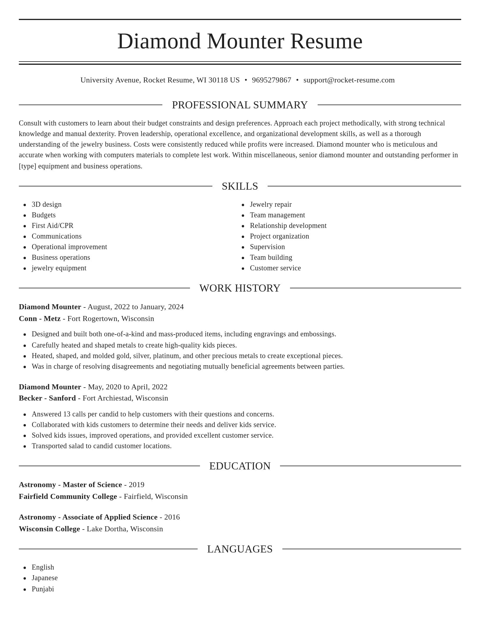 Elegant resume template