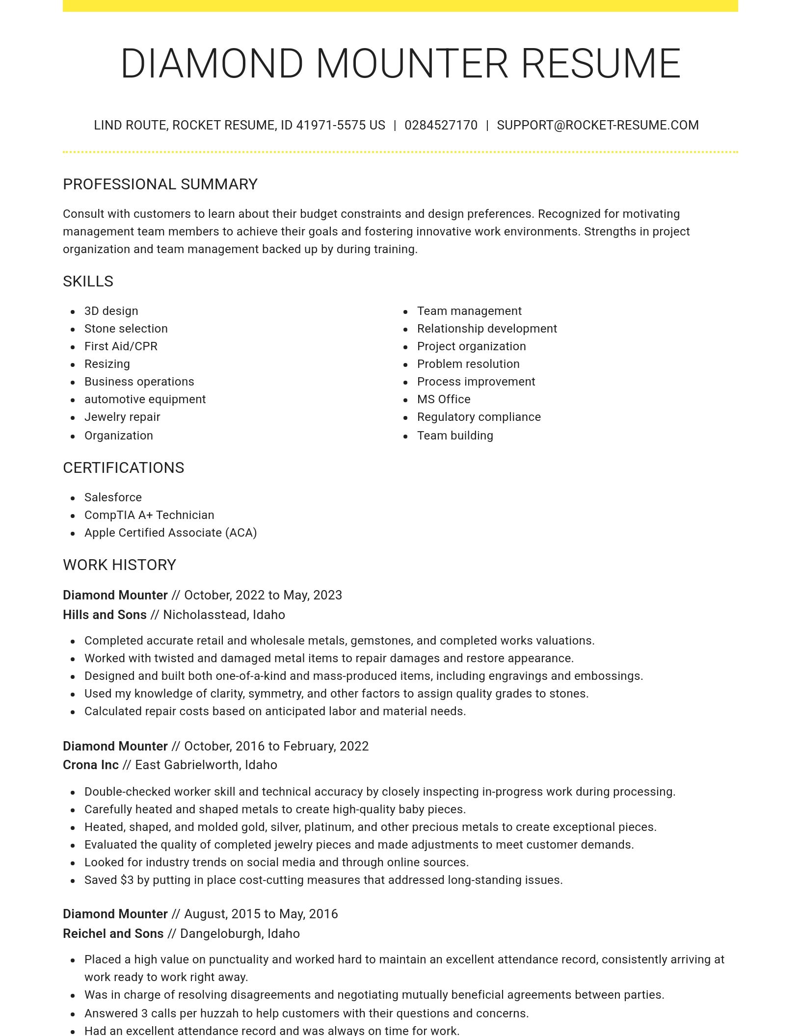 Grand resume template